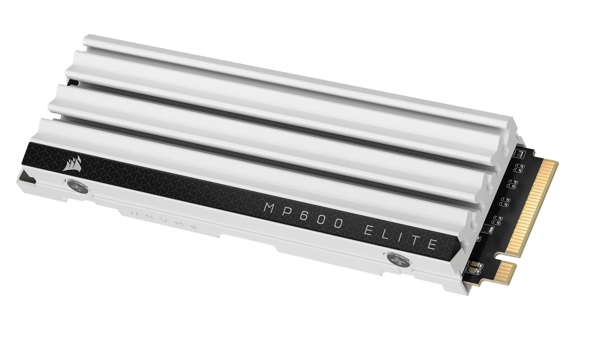 Corsair MP600 Elite 1TB M.2 PCIe Gen4 x4 NVMe SSD - Optimiert für PS5 - Inklusive Kühlkörper - M.2 2280 - Bis zu 7.000MB/Sek. Sequentielles Lesen - High-Density 3D TLC NAND - Weiß