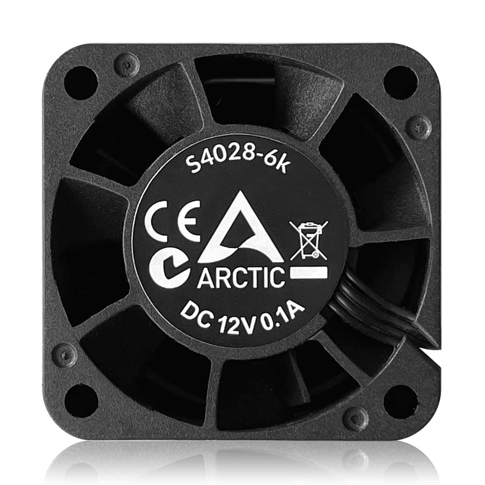 ARCTIC S4028-6K (5 Stück) - 40x40x28 mm Server Lüfter mit Doppelkugellager, 250-6000 rpm, PWM reguliert, 4-Pin Anschluss, 12 V DC - Schwarz Bild 7