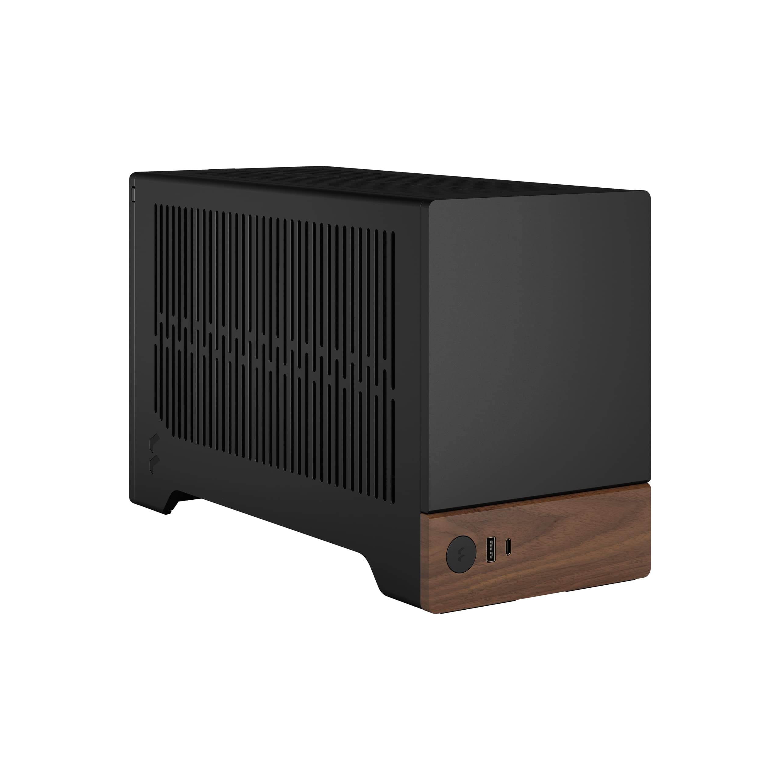 Fractal Design Terra Graphite - Wood Walnut Front Panel - Small Form Factor - mITX Gaming case – PCIe 4.0 Riser Cable – USB Type-C - Anodized Aluminum Panels Bild 5