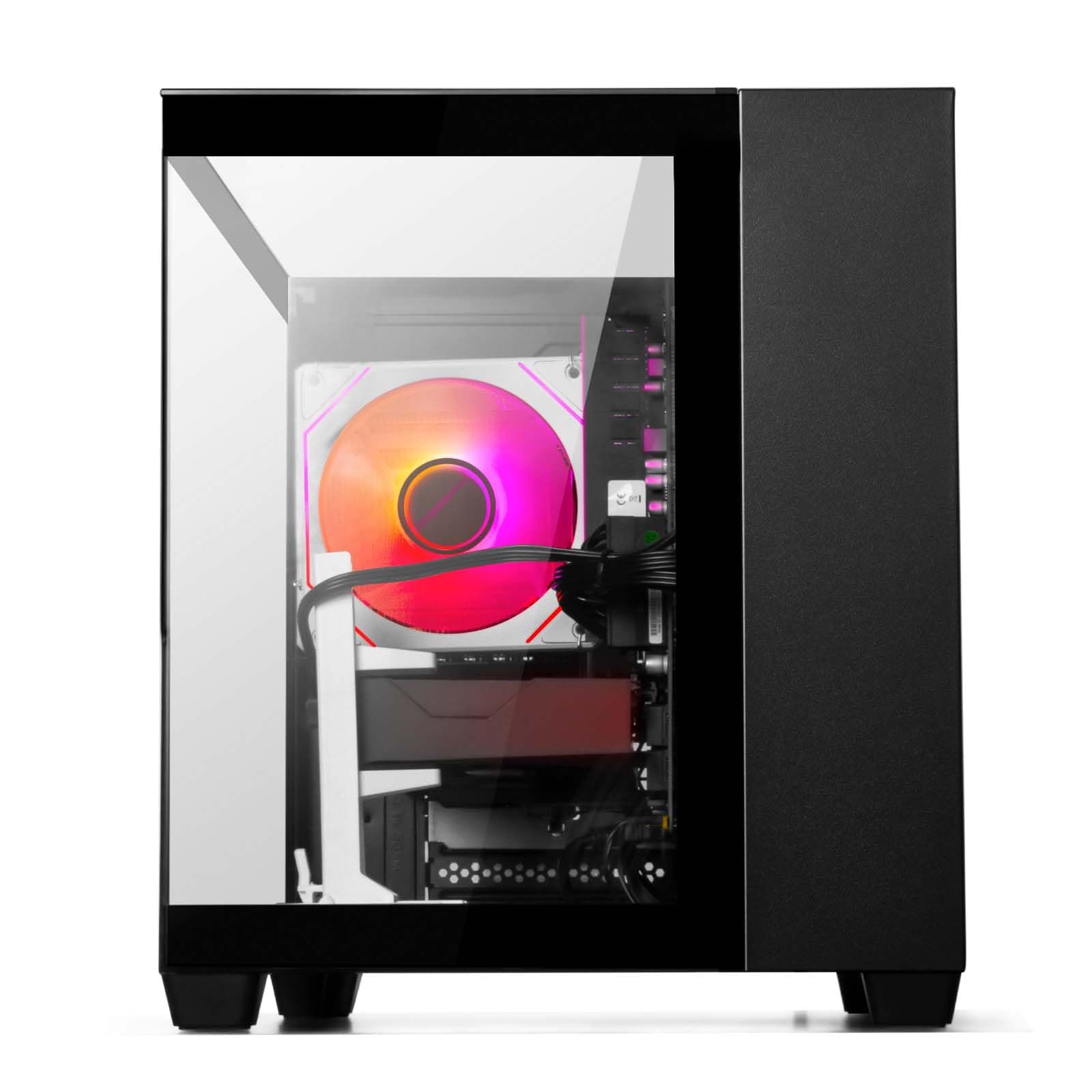 LXZ Gaming-Desktop-Computer mit Core i7-13700F, 32 GB 5600 MHz DDR5-RAM, 1TB SSD, GeForce RTX 5060-Grafikkarte – Hochleistungs-Gaming- & Design-Computer Schwarz Bild 4