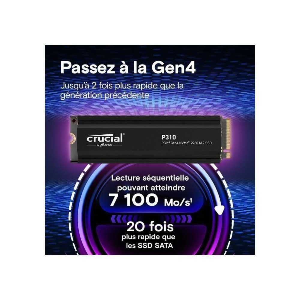 Crucial - P310 - Ssd Interno - 2 Tb - Gen4 - Nvme M.2 - Fino A 7100 Mb/s Bild 3