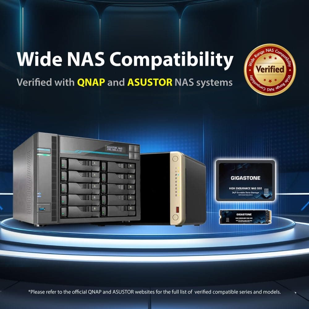Gigastone NAS SSD 1TB SSD Festplatte TLC Hohe Dauerhaltbarkeit SSD für 24/7 Dauerbetrieb NAS-Systeme RAID 2,5 Zoll SATA III Internes Festkörper-Laufwerk SSD Caching Bild 5