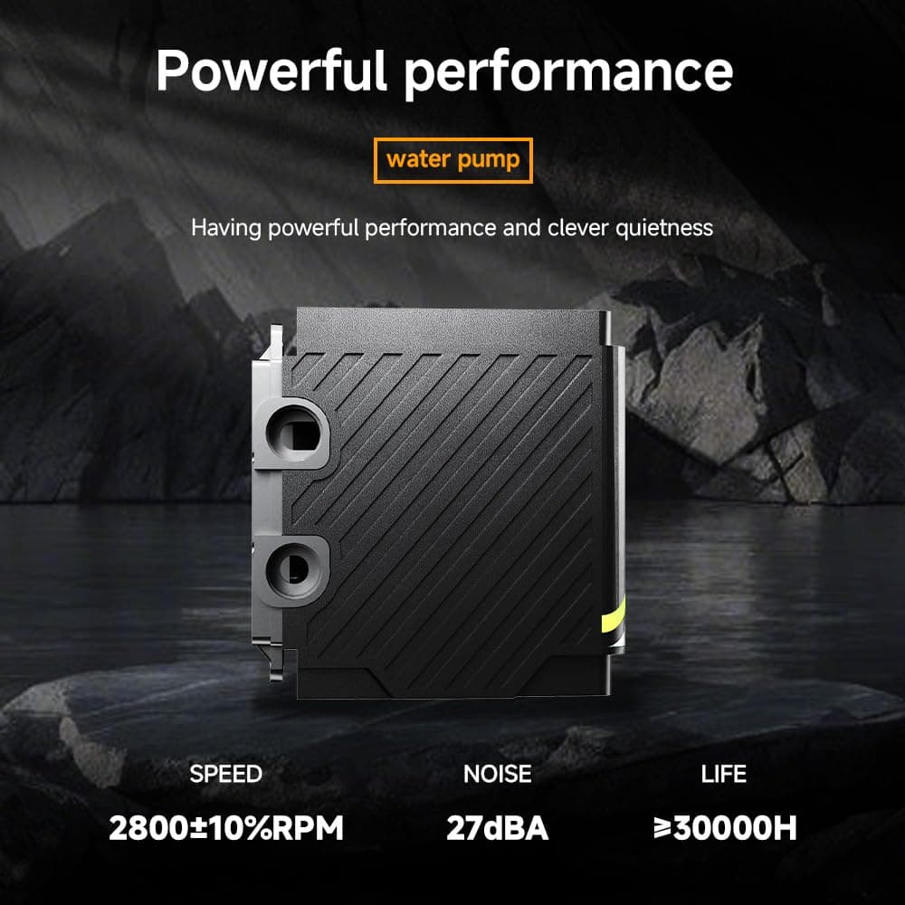TZMRIT SR360-RS CPU Aio Wasserkühlung 360mm mit Temperatur display,80 * 80MM Jelly Design großer kalter Kopf,für LGA115X/1200/1700/1366/2011/2066,für AM3/AM3+/AM4/AM5 (BK) Black Bild 7