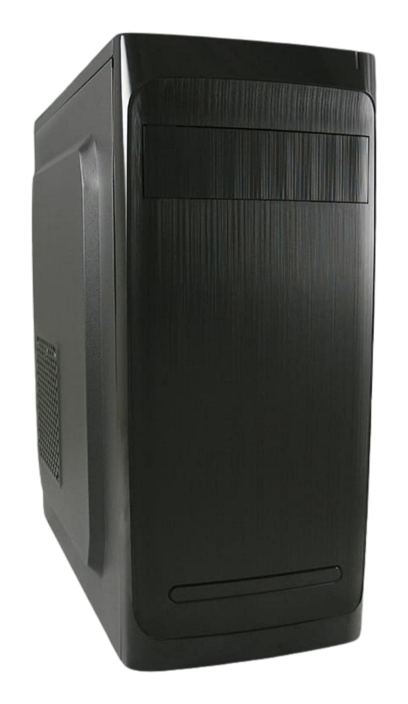 LC-POWER LC-7034B Midi-Tower Gehäuse | ATX, Micro-ATX & Mini-ITX | 360 mm GPU Support | 150 mm CPU-Kühler | USB 3.2 & USB 2.0 | Schwarz mit gebürsteter Aluminium-Front