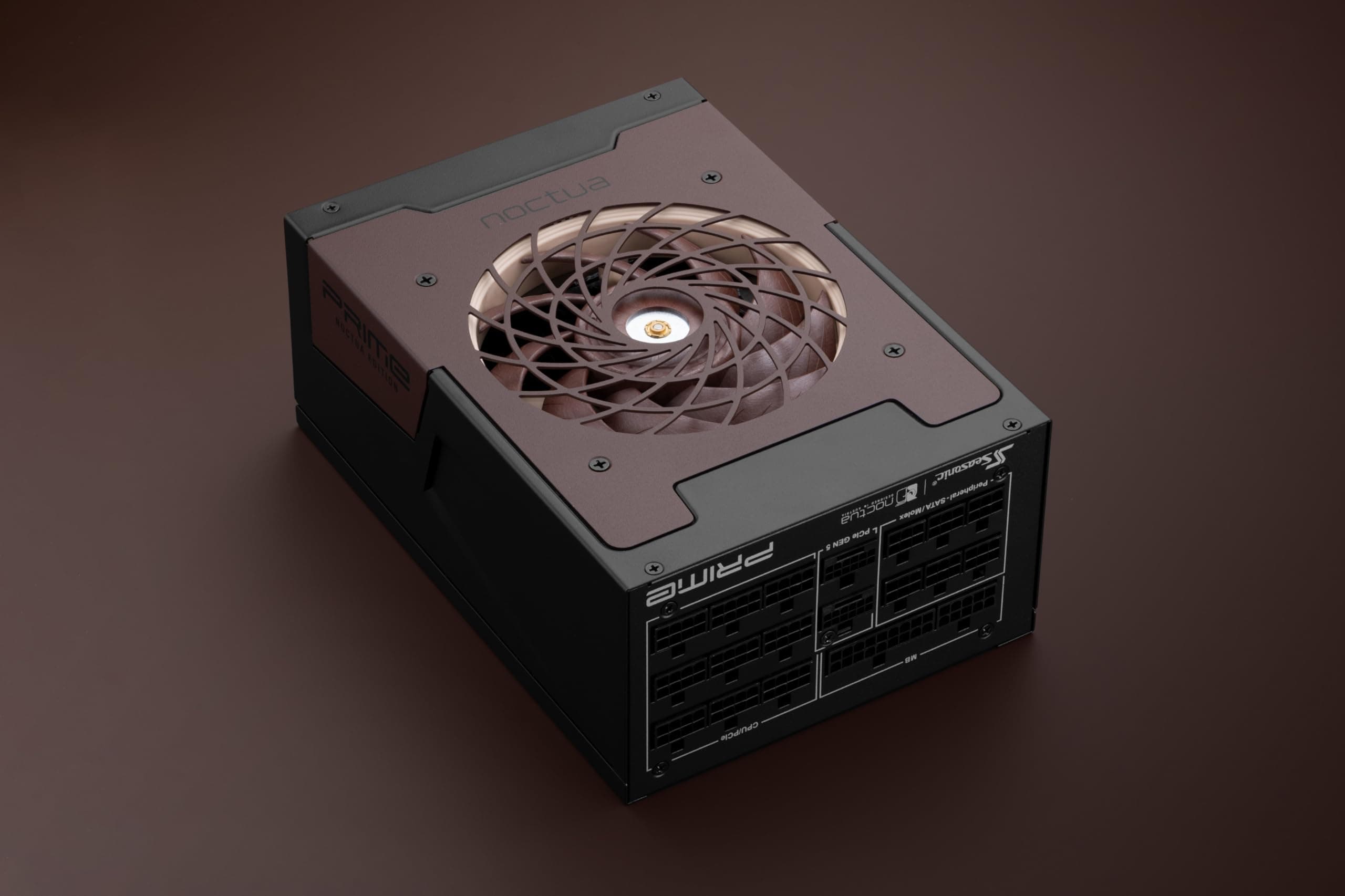 Seasonic Prime TX-1600 Noctua Edition, Ultra-Leises, Vollmodulares 1600W ATX 3.1 PC-Netzteil mit 80 Plus Titanium Effizienz (Schwarz/Braun) mit DE/EU Kaltgerätekabel Bild 7