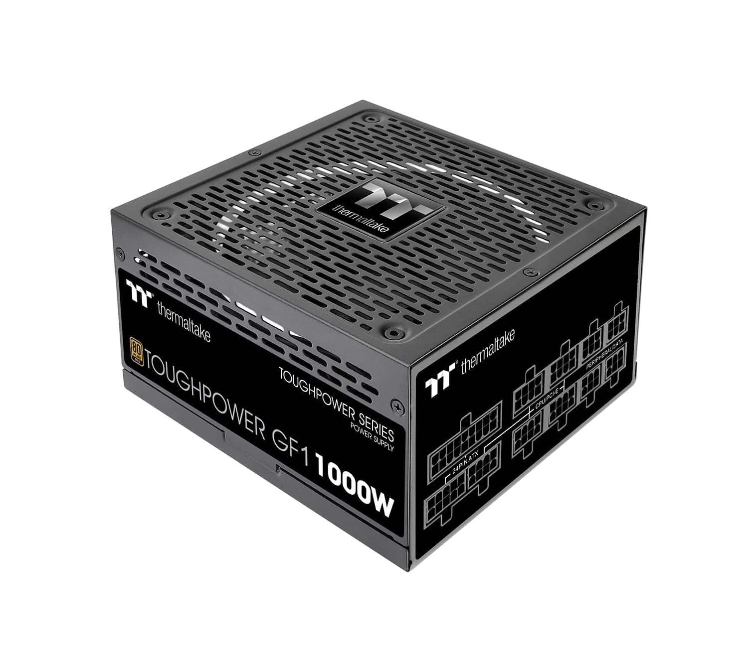 Thermaltake GF1 1000W | PC-ATX-Netzteil | 80-Plus-Gold | voll-modular | leiser 140 Lüfter | EU Zertifiziert | schwarz Bild 2