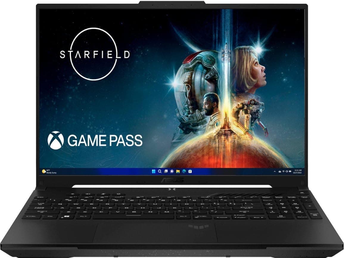 ASUS TUF Gaming A16 Laptop | 16 Zoll FHD+ 165Hz 100% sRGB | AMD 8-Core Ryzen 7 7735HS | 16GB DDR5 512GB SSD | Radeon RX7700S 8GB Grafik (>RTX4060) | Hintergrundbeleuchtetes USB-C USB4 Win11Pro Schwarz 16GB DDR5 | 512GB SSD Bild 2