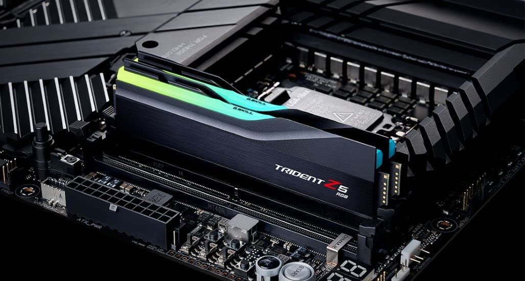 G.SKILL 32GB DDR5 Trident Z5 RGB 5600MHz CL36 Dual Channel Kit 2X 16GB Schwarz Bild 7