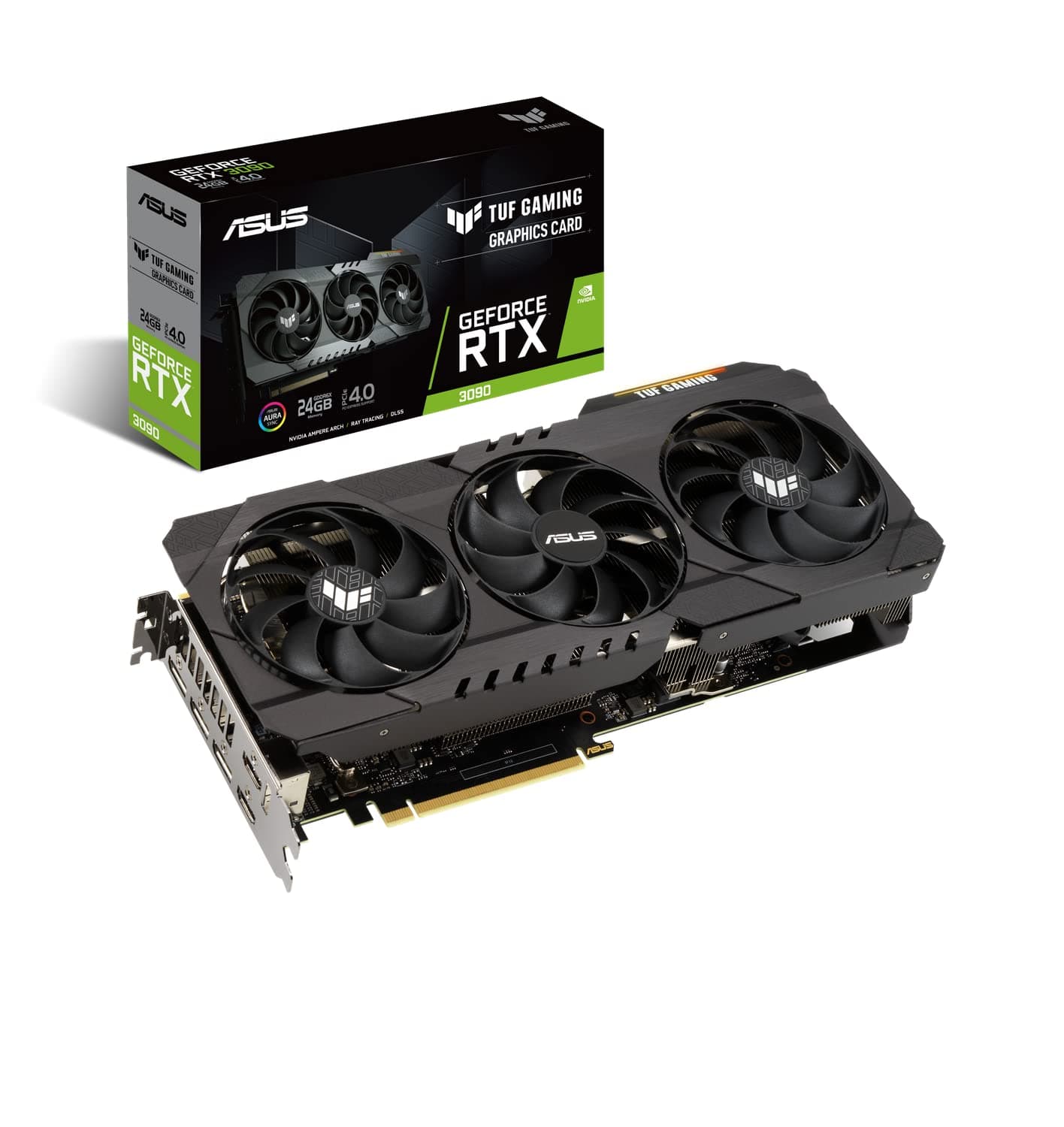 ASUS TUF GeForce RTX 3090 24 GB Gaming Grafikkarte (Nvidia Ampere, PCIe 4.0, DLSS, Raytracing, GDDR6X Speicher, 2x HDMI 2.1, 3x DisplayPort 1.4a, TUF-RTX3090-24G-GAMING) Bild 2