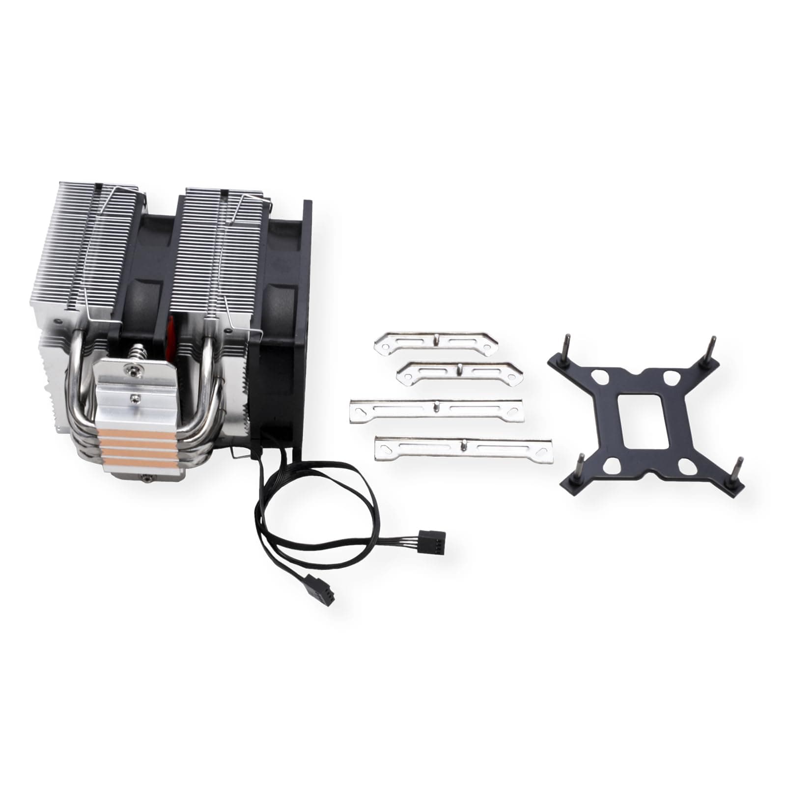 Xilence M504D AMD und Intel Tower CPU Kühler, AM5/AM4, LGA 2066/2011/1700/1200/1151/1150/1155/1156, 180W TDP, leise 2x 92mm PWM Lüfter, optimal für hohe Kühlanforderungen im Gaming/Streaming, schwarz Bild 5
