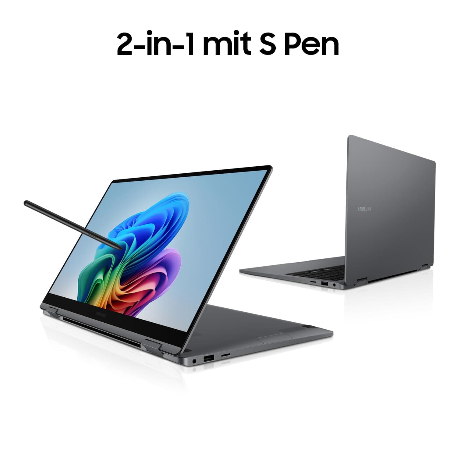 Samsung Galaxy Book5 360 15,6" 2-in-1-Laptop, Convertible AI-Notebook mit Intel Core Ultra 7 Prozessor, 16 GB RAM, 512 GB Speicher, Moonstone Gray, 3 Jahre Herstellergarantie [Exklusiv bei Amazon] 16 GB RAM / 512 GB Speicher Intel Core Ultra 7 Bild 7