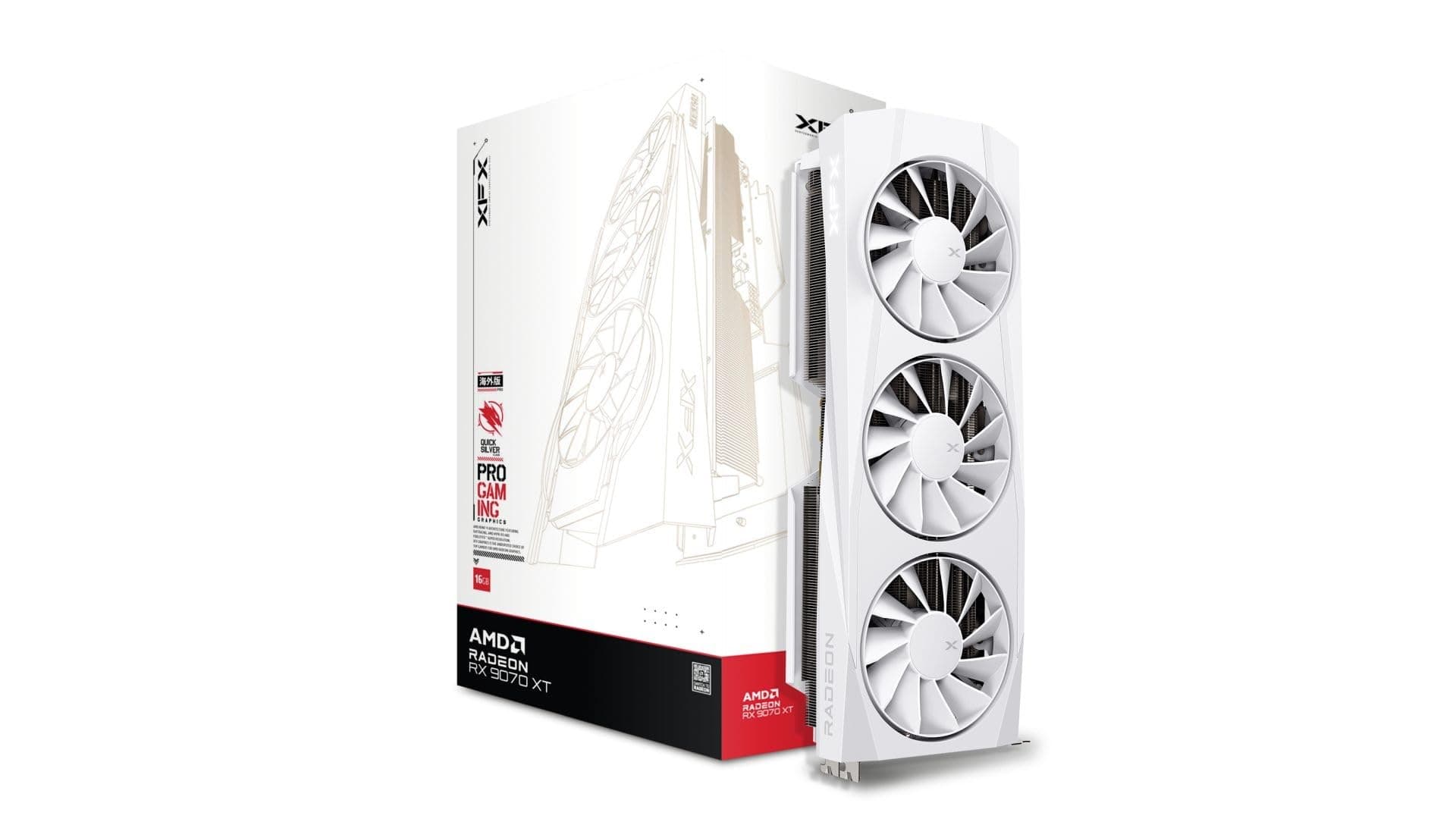 XFX Quicksilver Radeon RX 9070 XT White Gaming Edition 16GB GDDR6 - RX-97TQICKW9