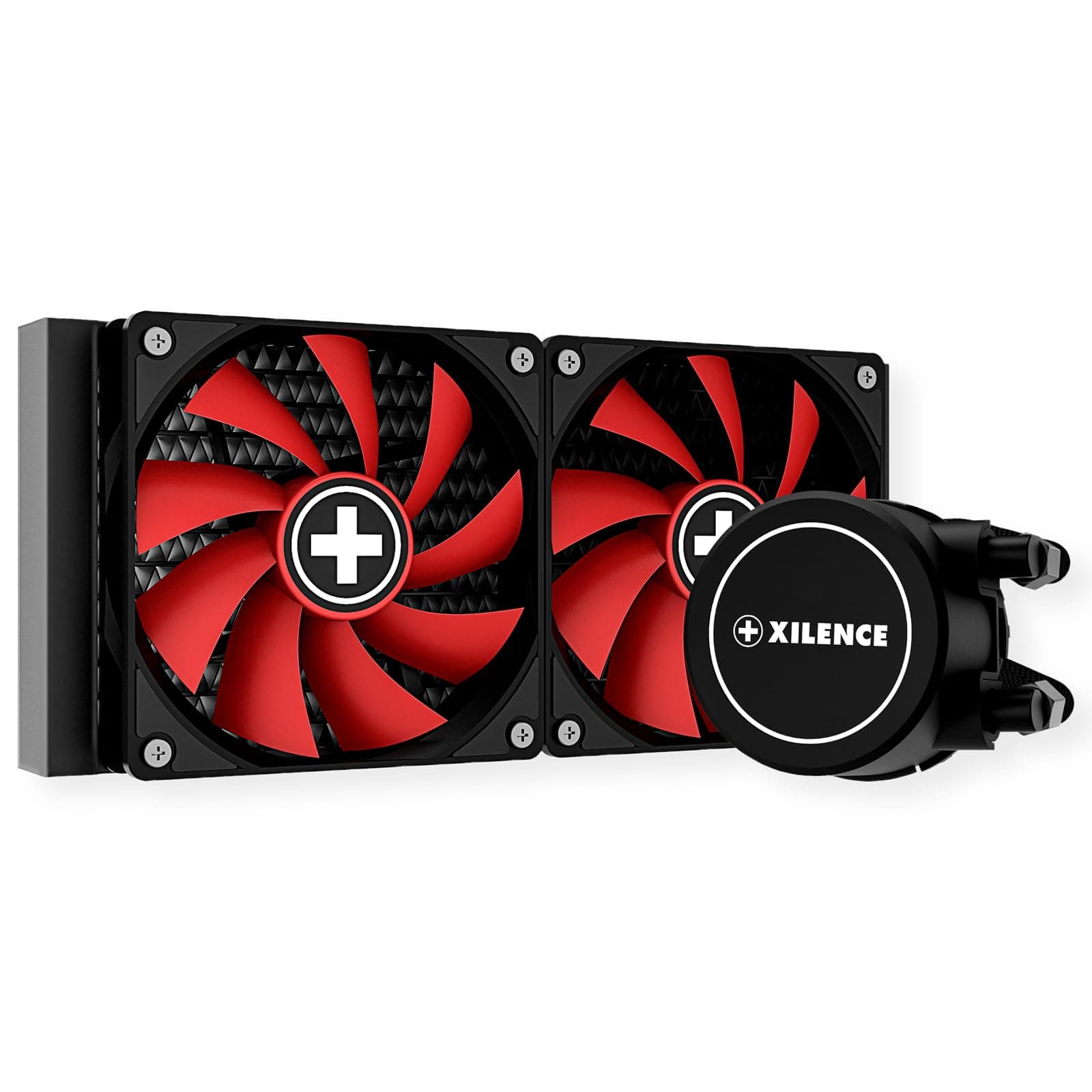 Xilence LQ240 AMD und Intel 240mm AiO Wasserkühlung, AM5/AM4, LGA 1700/2066/2011/1151/1150/1155/1156/1200, 300W TDP, leise 2x 120mm PWM Lüfter, für hohe Kühlanforderungen im Gaming/Streaming, schwarz Bild 2