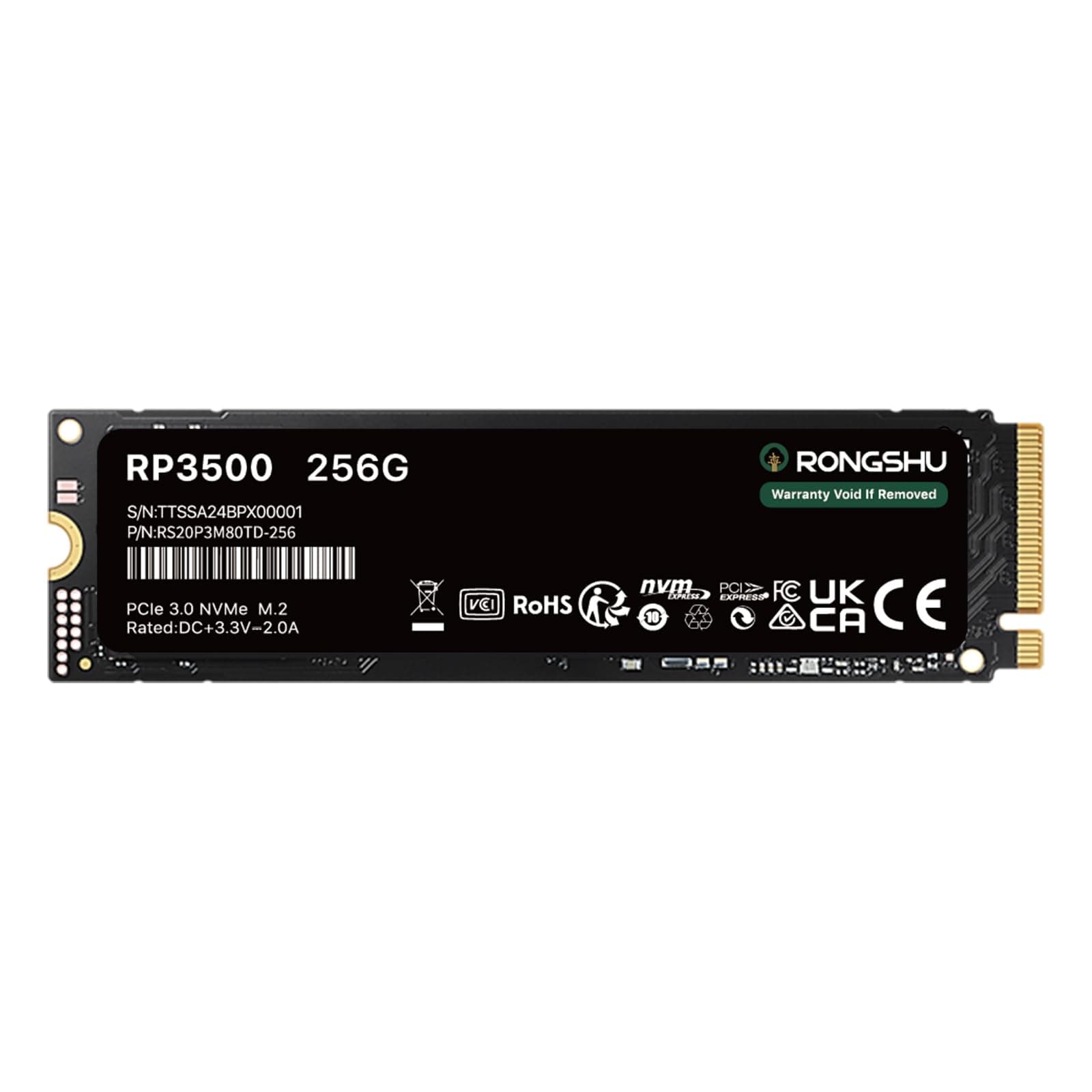 256GB NVMe SSD M.2 PCIe Gen 3×4, 3.000 MB/s Lesen, 1500MB/s Schreiben, M.2 2280 Internes Soild State Drive, SLC Cache 3D NAND TLC Kompatibel mit Laptop und PC Desktops (RP3500) Bild 2