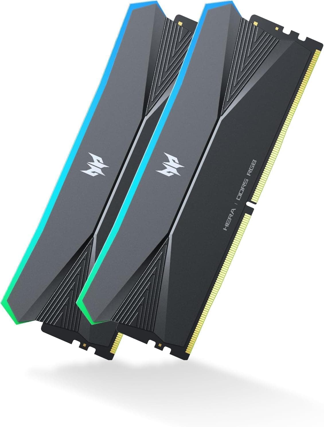 Acer Predator Hera DDR5 RGB RAM 32GB (16GBx2) bis zu 6400MHz CL32 - Unterstützt Intel XMP 3.0 & AMD EXPO - PC Computer Gaming Arbeitsspeicher - Schwarz 32GB (16GBx2) 6400MHz CL32 Schwarz