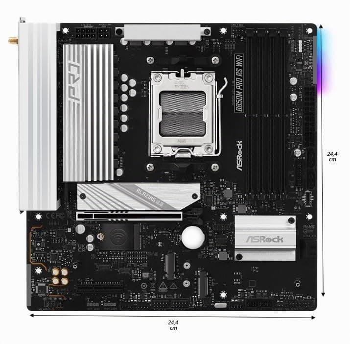 MB ASRock AMD AM5 B850M Pro RS WiFi Bild 3