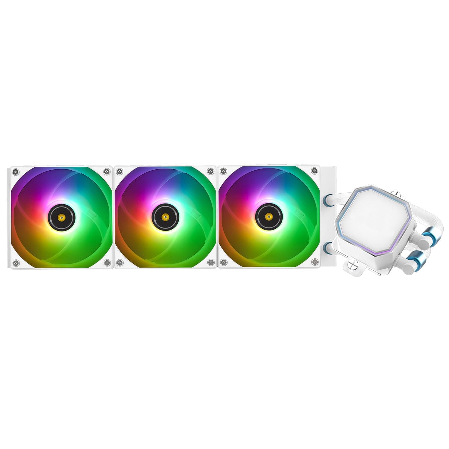 TR-Thermalright Frozen Prism 360 White ARGB Flüssigkeit CPU Kühler, 360mm Aio Kühler, 3x120mm PM Lüfter-1850RPM, für AM4 /AM5, Intel LGA1851/1700/1150/1151 Bild 2