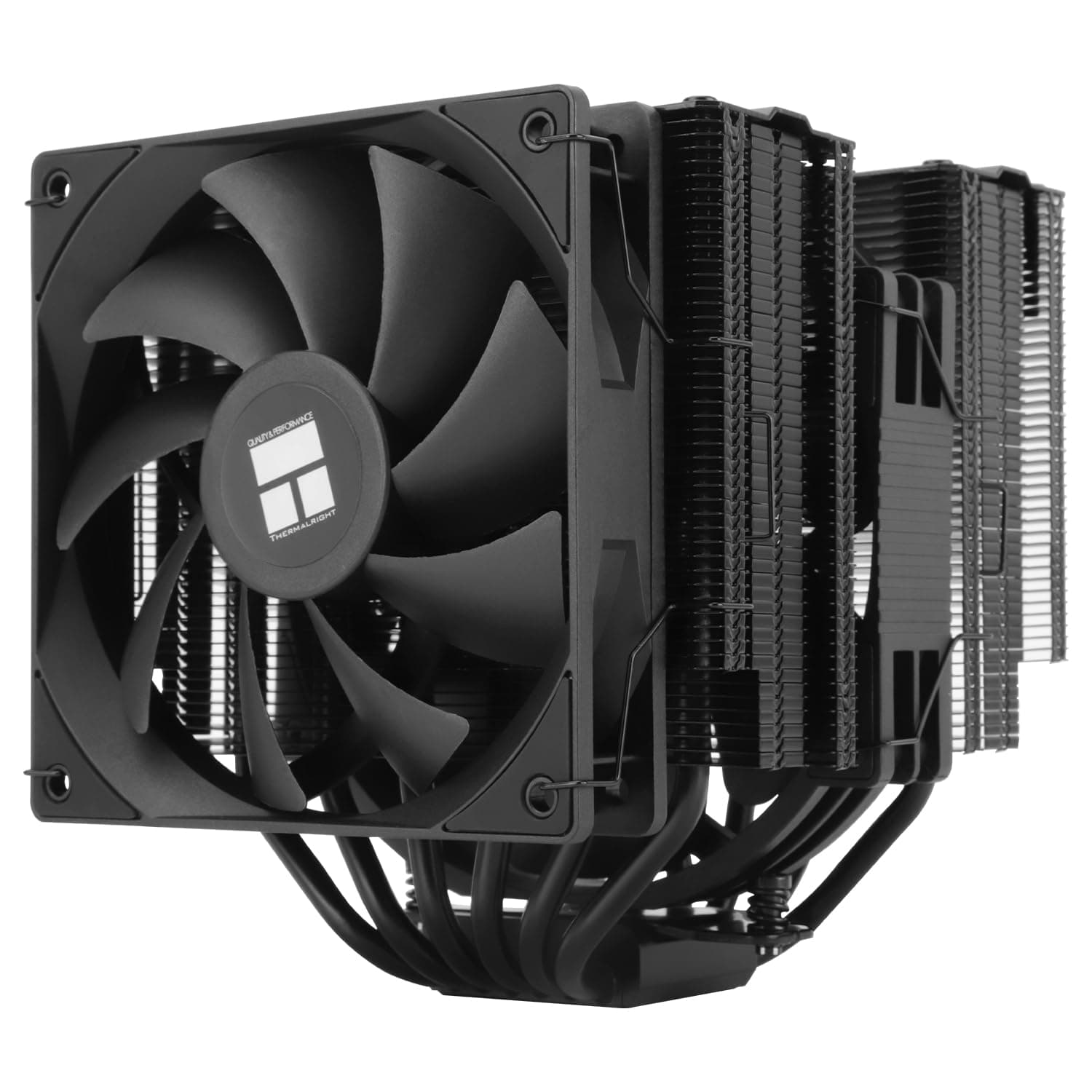 Thermalright TR Peerless Assassin 140 Black CPU Luftkühler, 6 Heatpipes Kühlkörper Dual Towers Kühler, Dual PWM Lüfter mit 1500RPM Geschwindigkeit, Desktop CPU Kühler für Intel 1851/115X/1200; AM4/AM5 Schwarz-PA140 BLACK