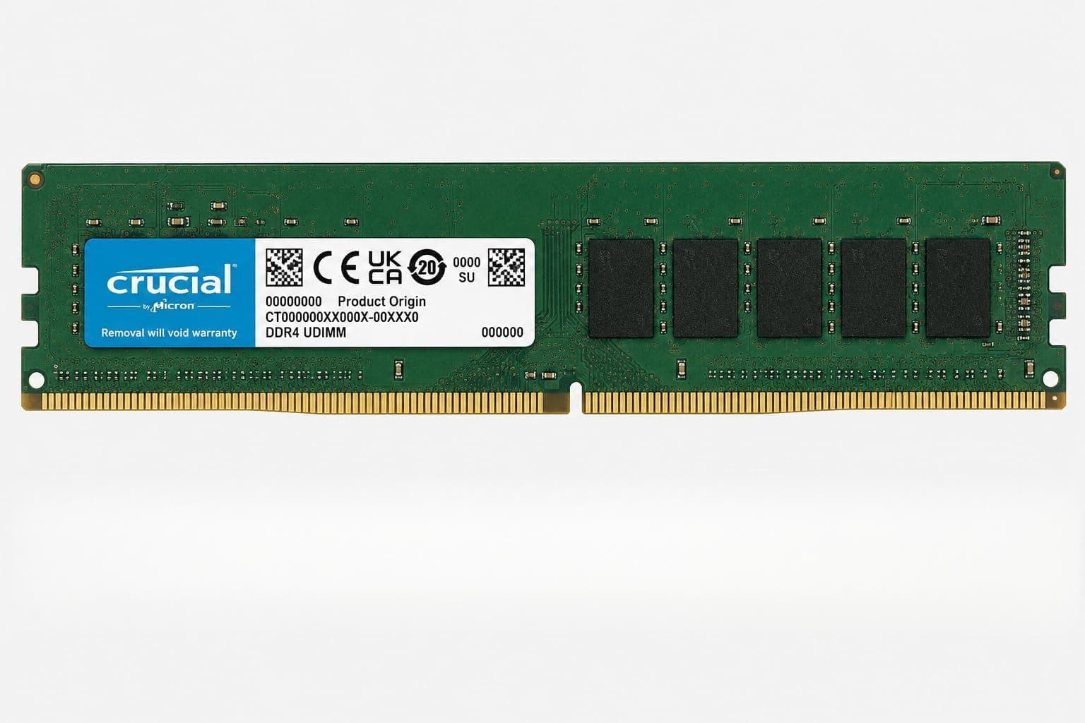 Crucial Micron 16GB DDR4 3200MHz CL22 Desktop RAM Arbeitsspeicher UDIMM 288-Pin 1,2V PC Speicher Modul für Gaming Office Home-Office Business Computer Upgrade CT16G4DFRA32A Bild 2
