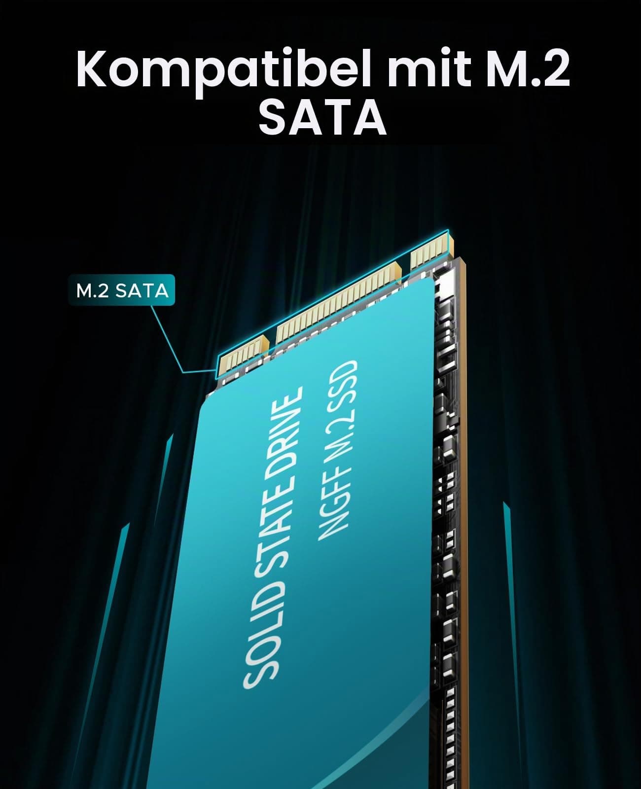 PHIXERO M.2 SATA SSD 2280 2TB, NGFF SATA III Interne SSD Festplatte, bis zu 500MB/s, kompakte Speicherlösung für Laptop, Desktop Bild 7