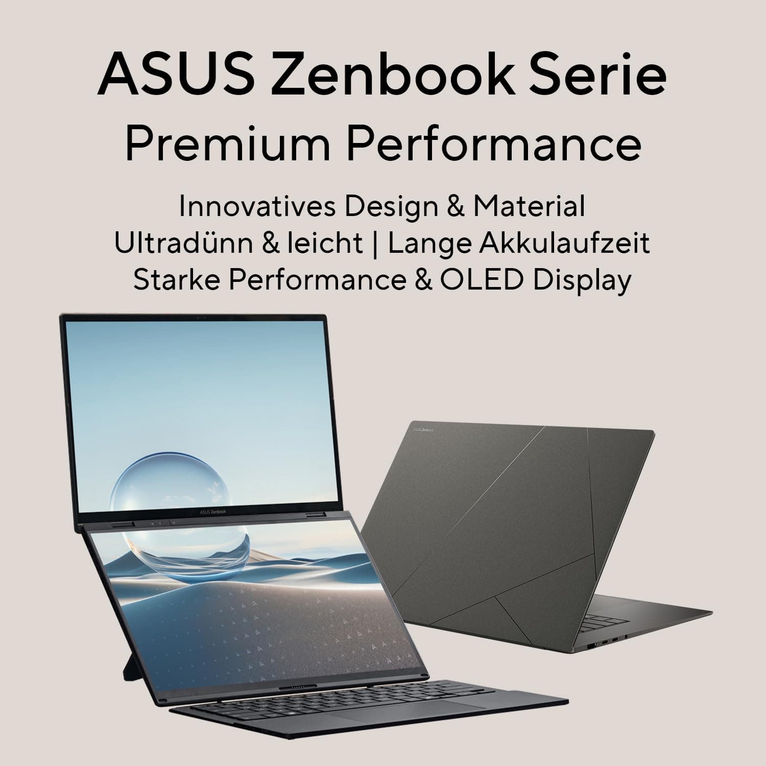ASUS Zenbook Duo UX8406CA Laptop | 14" WUXGA 16:10 OLED Touch Display | Intel Core Ultra 9 285H | 16GB RAM | 1TB SSD | Intel Arc | Win11 Home | QWERTZ | Inkwell Gray Intel Core Ultra 9 285H 16GB RAM / 1TB SSD Bild 8