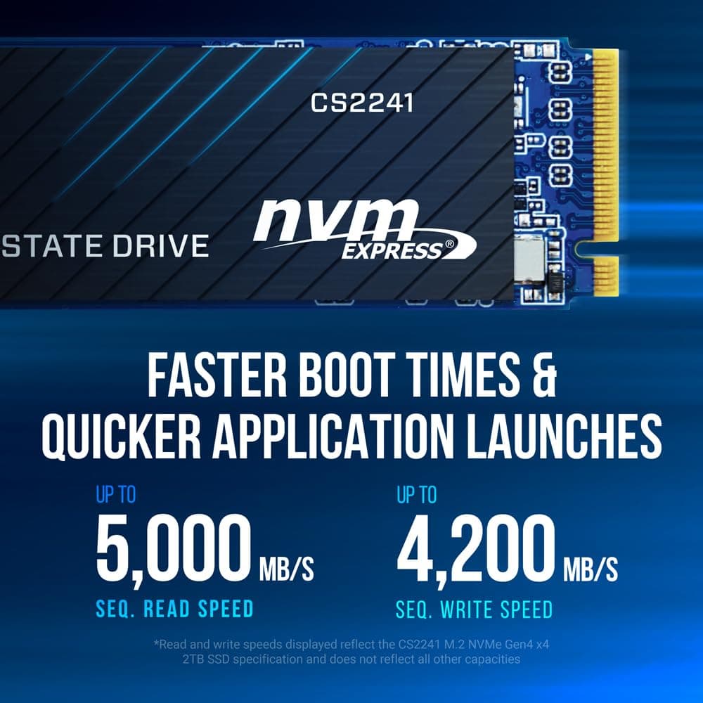 PNY CS2241 2 TB PCIe Gen4 SSD M.2 2280 Upgrade-Kit – bis zu 5.000 MB/s Lesegerät – PC/Laptop Upgrade für Gaming, Foto-/Videowiedergabe und Workstations – internes Solid-State-Laufwerk – M280CS2241 Bild 7