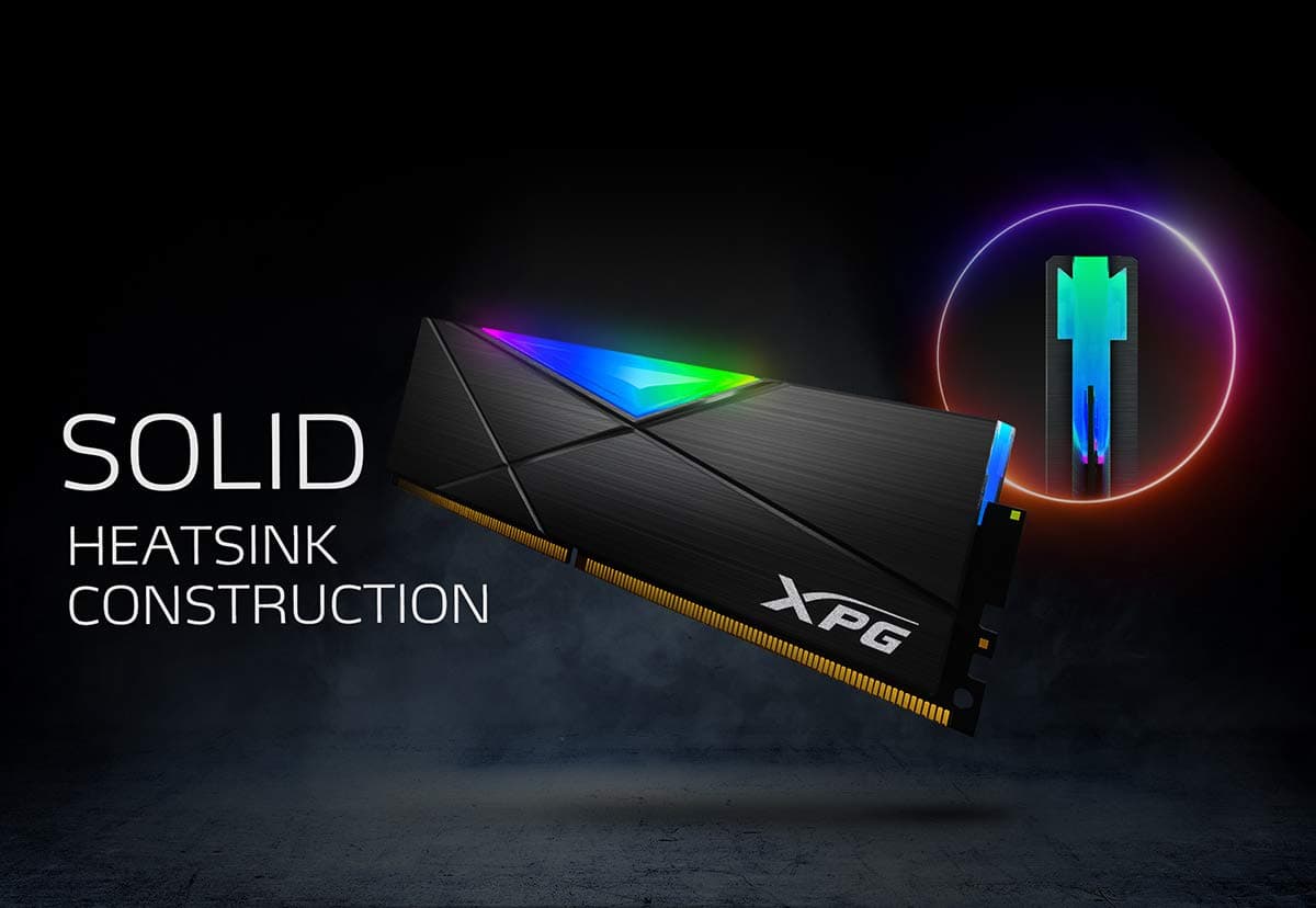 SPECTRIX D55 3600 MHz DDR4 16 GB (8 GB x 2) RGB-Speichermodul Doppelpack - Eleganter Sitz mit Metall-Kühlkörper 8 GB Schwarz Bild 7