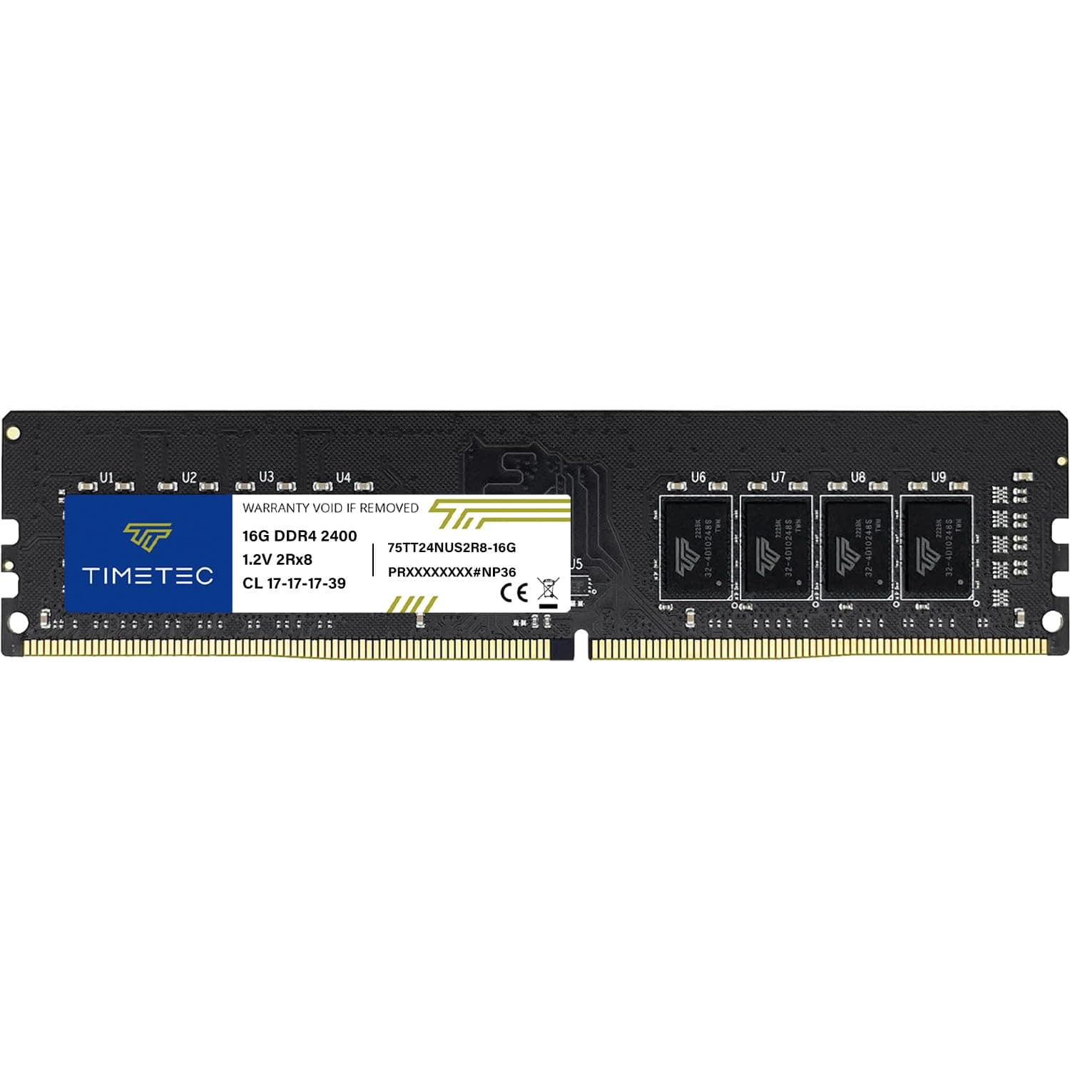 Timetec 16 GB DDR4 2400 MHz (PC4-2400T) PC4-19200 UDIMM für Desktop-PCs – Non-ECC Unbuffered, 288-Pin, 1,2 V, CL17 DIMM-Speichermodul Bild 3