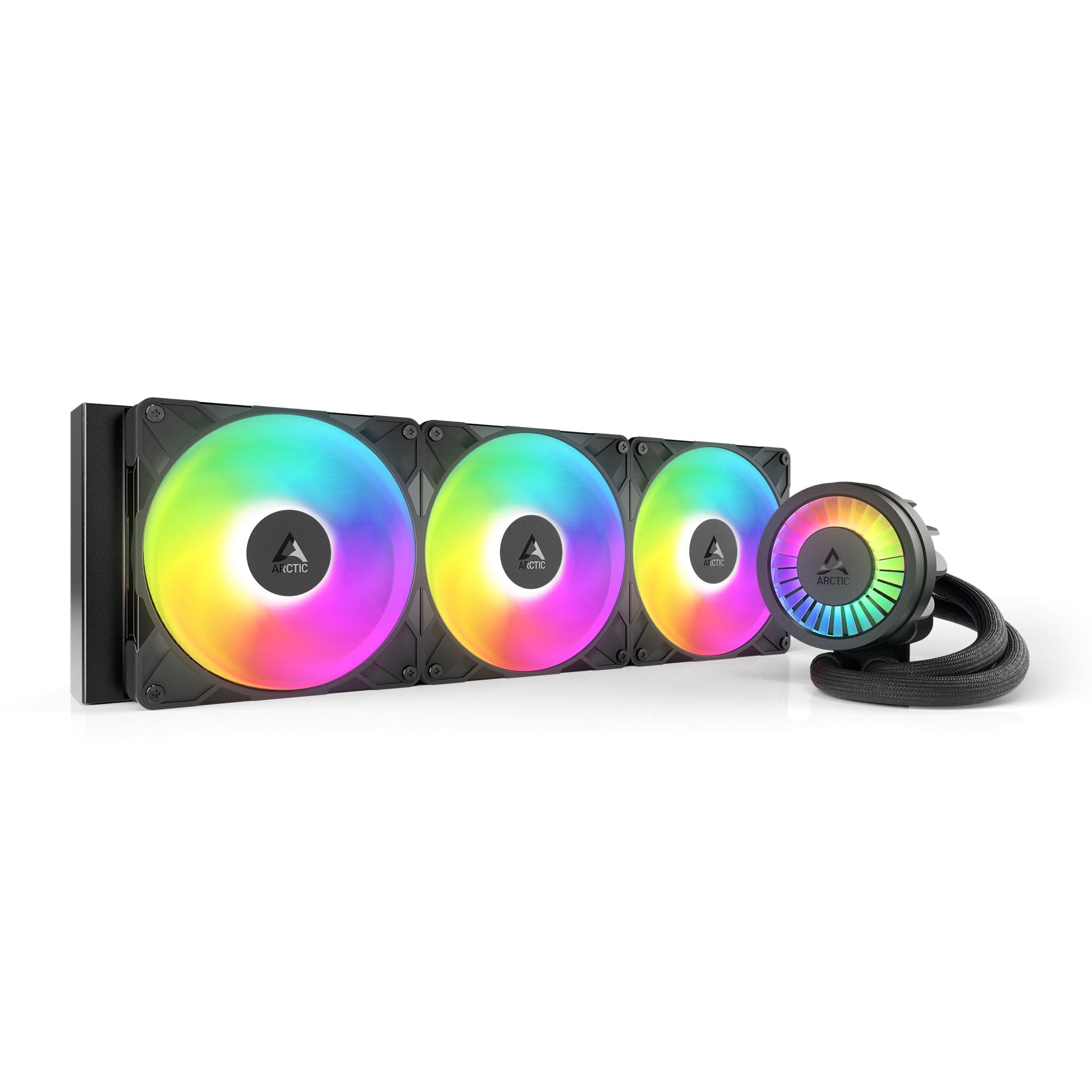 ARCTIC Liquid Freezer III Pro 420 A-RGB - 420 mm AIO CPU Kühler, Wasserkühlung, 38 mm Radiator, PWM-Pumpe, VRM-Lüfter, AMD AM5/AM4, Intel LGA1851/1700 Contact Frame - Schwarz schwarz Liquid Freezer III Pro 420 A-RGB