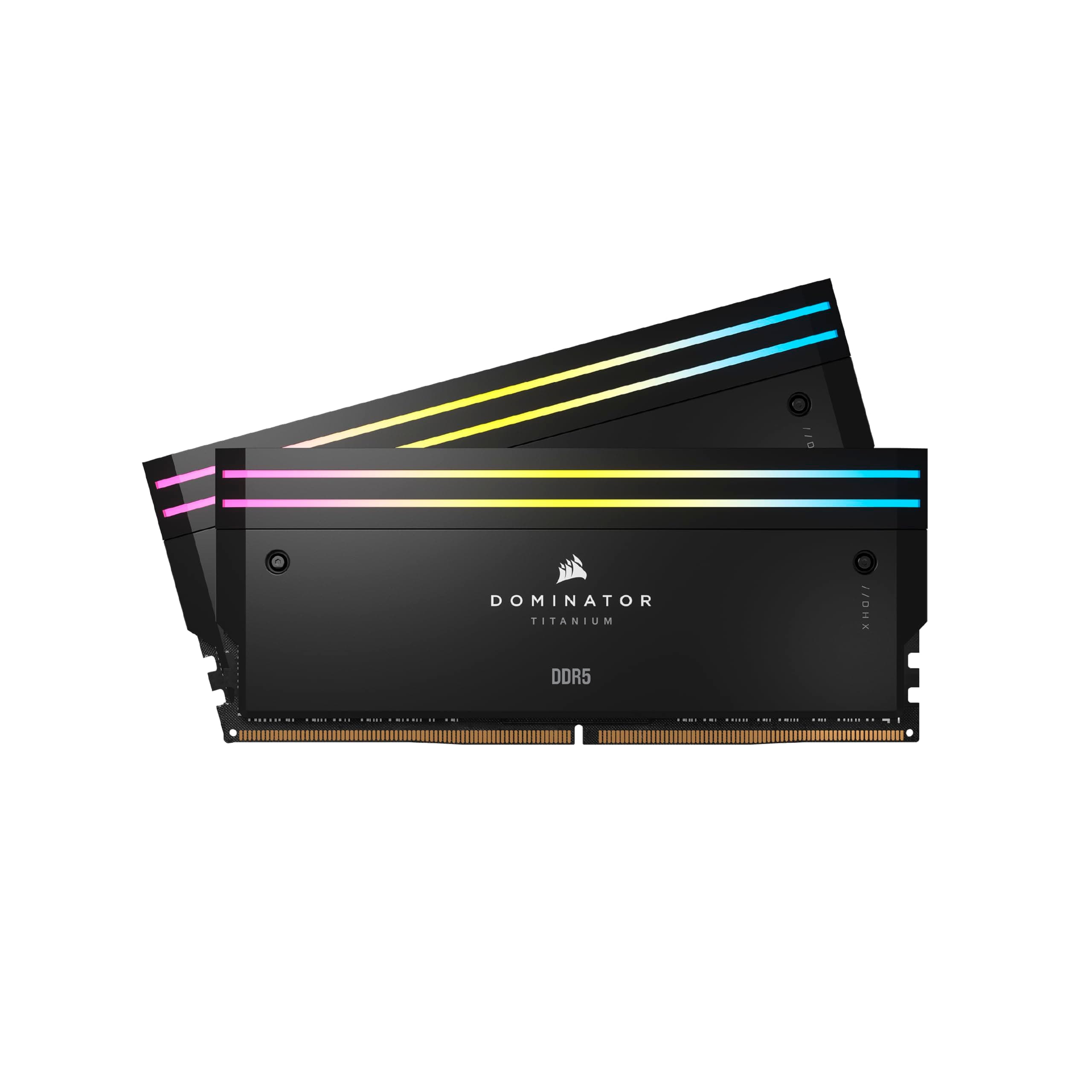 CORSAIR Dominator Titanium RGB DDR5 RAM 32GB (2x16GB) Bis zu 6400MHz CL32 Intel XMP 3.0 Desktop-Arbeitsspeicher – Schwarz (CMP32GX5M2B6400C32) 32GB (2x16GB) Schwarz