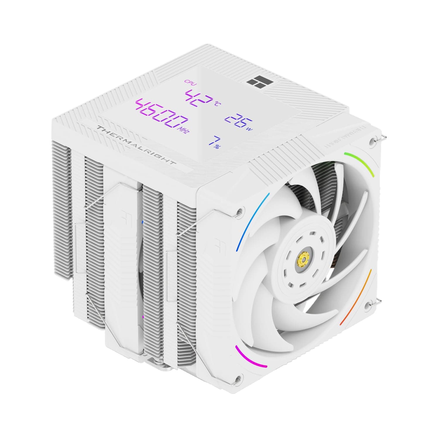 TR -Phantom Spirit 120 Digital SNOW CPU Air Cooler, 7 Heat Tubes CPU Cooler, Dual 120mm PWM Lüfter, Unterstützung für AM4 / AM5 / Intel lga1700/1150/1151/1200/1851 PS120 D SNOW