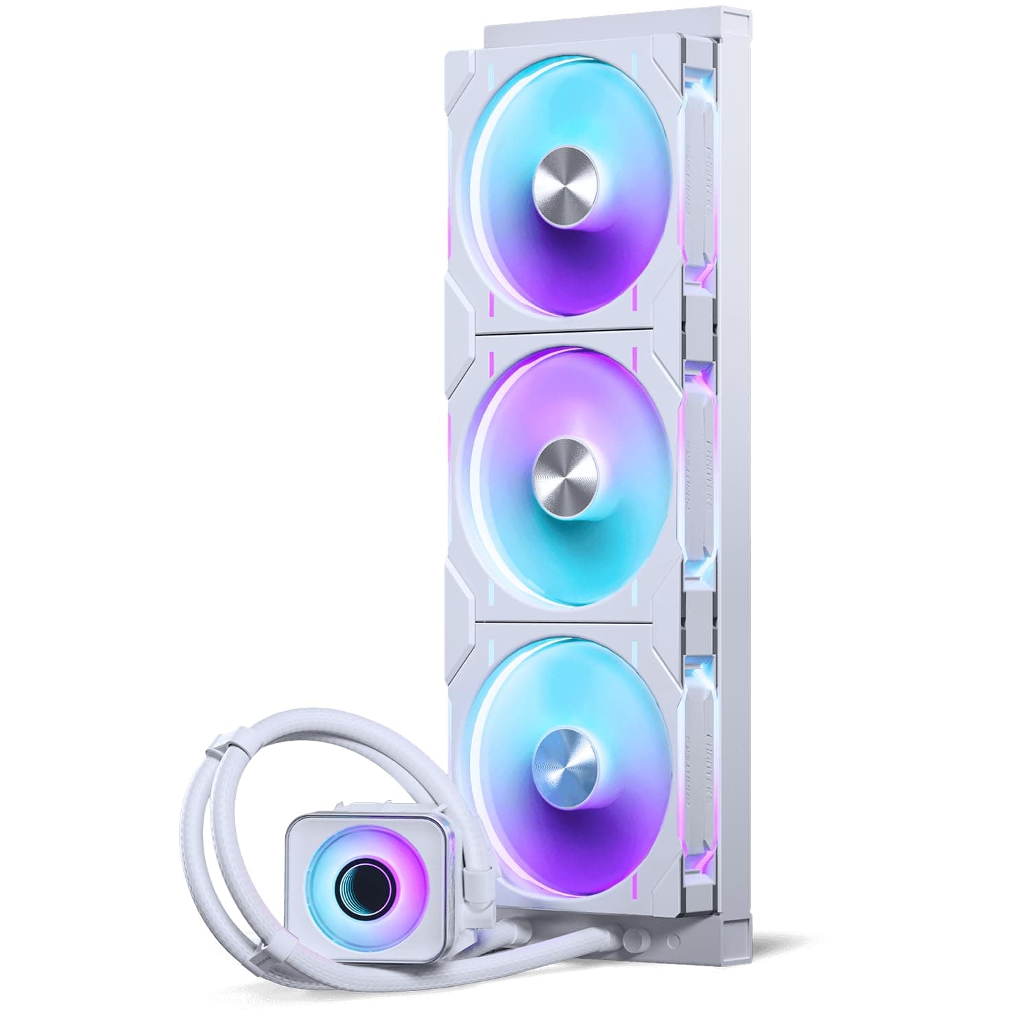 PHANTEKS Glacier One 420D30 X2 DRGB Weiß | 420mm AIO-Wasserkühlung – CPU-Kühler für High-End Gaming PCs mit VRM-Lüfter & RGB-Beleuchtung Weiß 420 Bild 4
