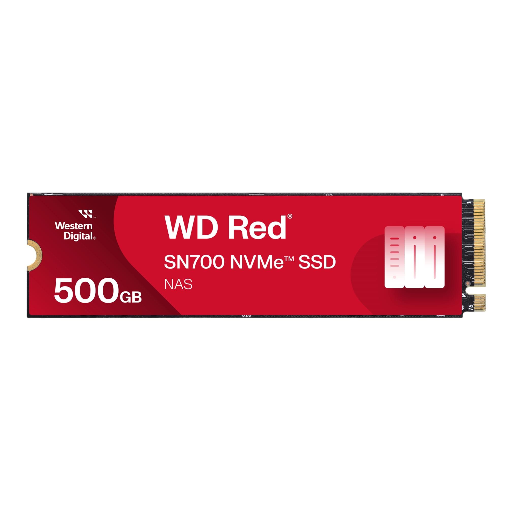 WD Red SN700 500GB NVMe SSD for NAS devices, with robust system responsiveness and exceptional I/O performance 500GB PCIe/NVMe M.2 Single