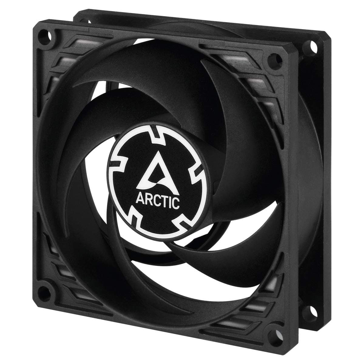 ARCTIC P8 Silent - PC Lüfter, 80 mm besonders leiser Gehäuselüfter optimiert für statischen Druck, quasi lautloser Lüftermotor, PC, 1600 rpm - Schwarz Bild 2