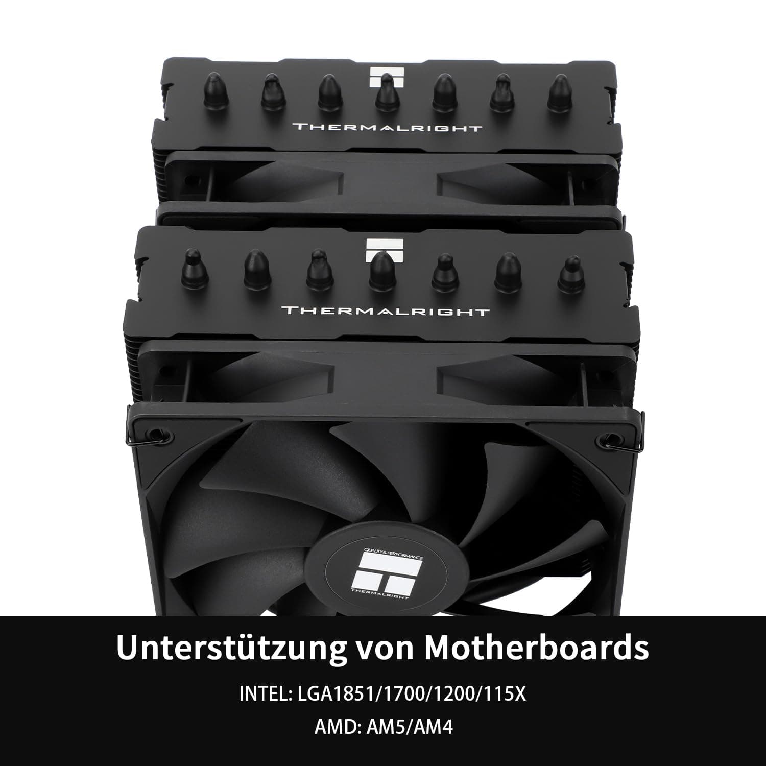 Thermalright Phantom Spirit 120 SE BLACK CPU Luftkühler, 7 Heatpipes CPU-Kühler, zwei 120mm PWM Lüfter, AGHP 4.0 Technologie, für AM4/AM5&Intel lga1851/1700/1150/1151/1200, PC Kühler Tower PS120 SE Black Bild 6