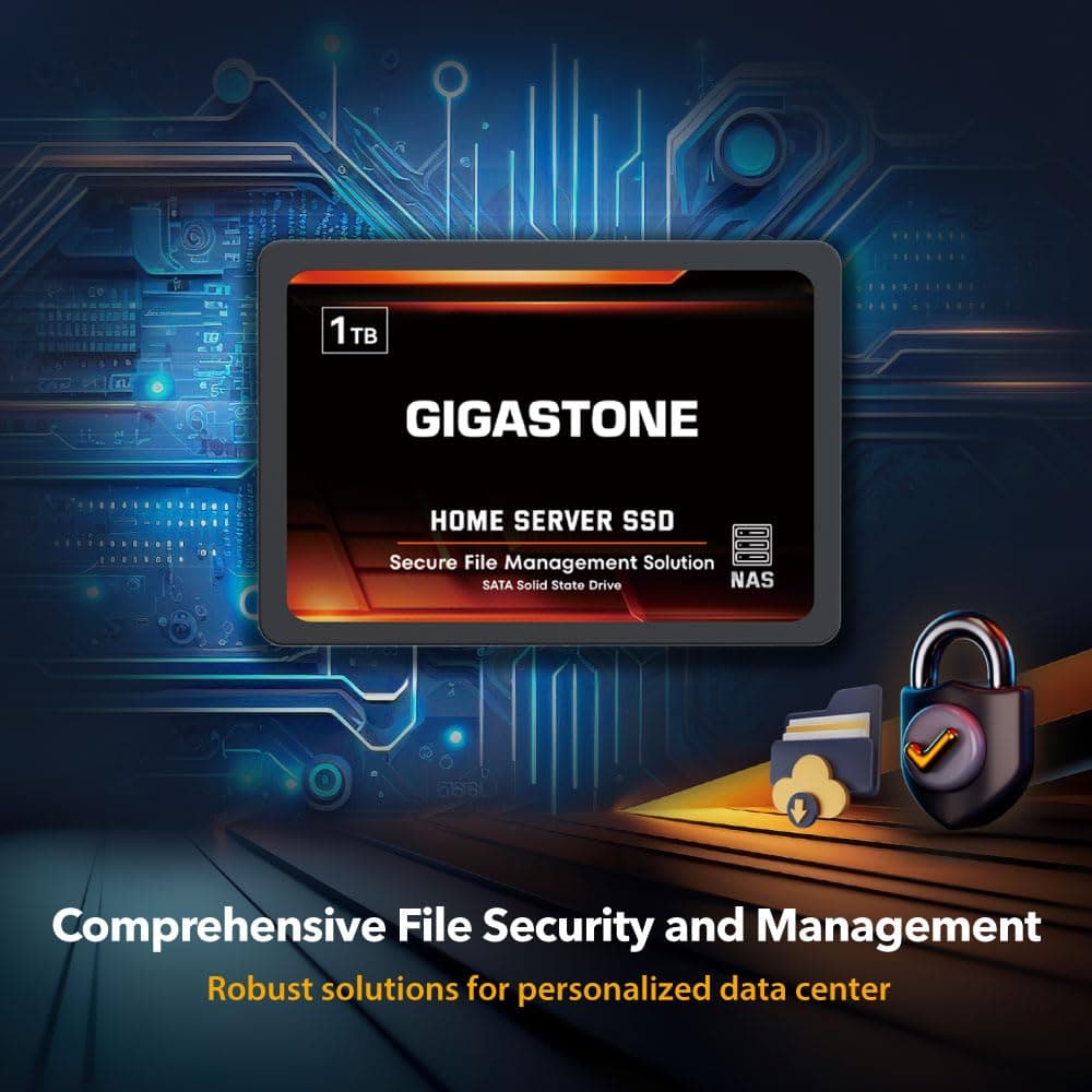Gigastone Home NAS SSD 4TB 24/7 Dauerhaft TLC Hohe Dauerhaltbarkeit Persönlicher Server Cloud Datenspeicher RAID 3D NAND 2,5 Zoll SATA III Interne Solid State Festplatten Bild 5