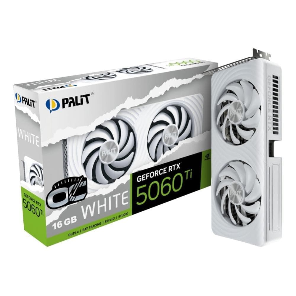 Palit GeForce RTX 5060Ti White OC 16GB GDDR7 Gaming Grafikkarte