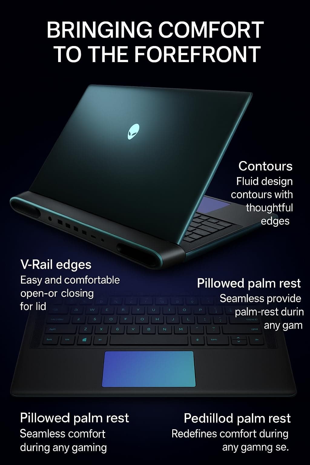 Alienware 18 Area-51 Gaming Laptop - Intel Ultra 9 275HX (24-Core, Up to 5.4GHz), RTX 5080 GDDR7, 16 Zoll 2.5K QHD+ 300Hz, 32GB DDR5, 1TB SSD, Backlit KB, w/DVD Drive, Win 11 Pro, Office Lifetime 32 GB DDR5 | 1 TB SSD Bild 2