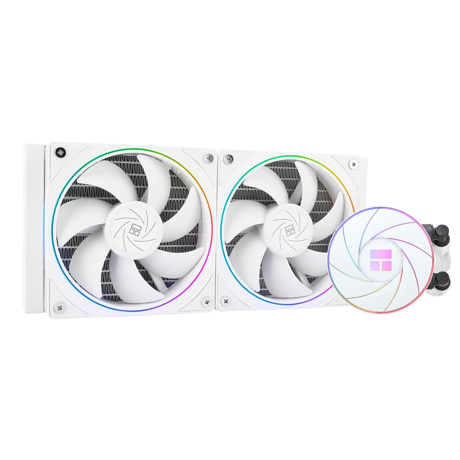 Thermalright AQUA ELITE 240 Weiß ARGB V2 CPU-Wasserkühler, 240 Aio CPU-Kühler, 2xTL-S12W PWM-Lüfter, ARGB-Feinblendeneffekt, für AM4/AM5, Intel LGA1150/1151/1200/1700/1851 240mm White
