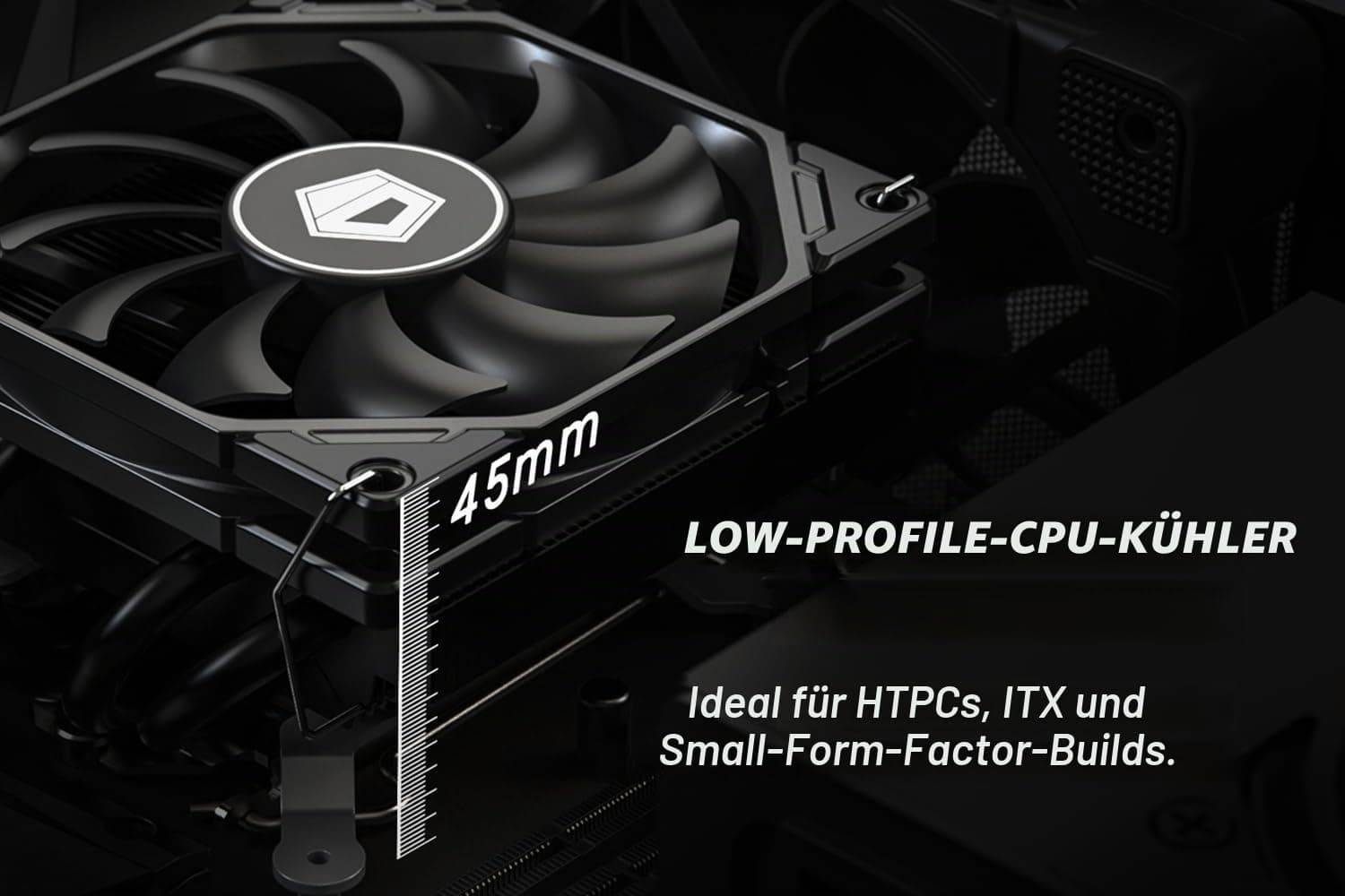 ID-COOLING IS-40X V3 CPU-Kühler mit niedrigem Profil, 45 mm Höhe, 4 Heatpipes, 92 mm Lüfter, unterstützt Intel LGA1700/1200/115X, AMD AM5/AM4 Bild 5