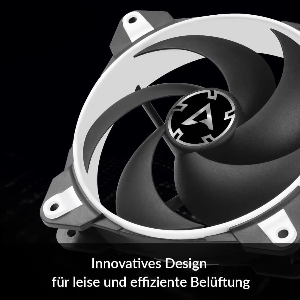 ARCTIC BioniX P120 - PC Lüfter, 120 mm Gaming Gehäuselüfter, PWM PST-Sharing-Funktion, Optimiert für statischen Druck, Kühler, RPM synchron, 200-2100 rpm - Weiß Bild 7