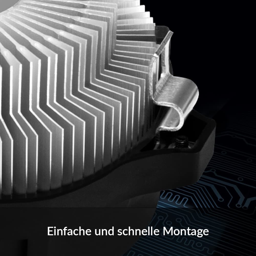 ARCTIC Alpine 23 CO - Kompakter AMD CPU Kühler für AM5 und AM4, Wärmeleitpaste MX-2 voraufgetragen, für Dauerbetrieb, Computer, PC - Schwarz Bild 7