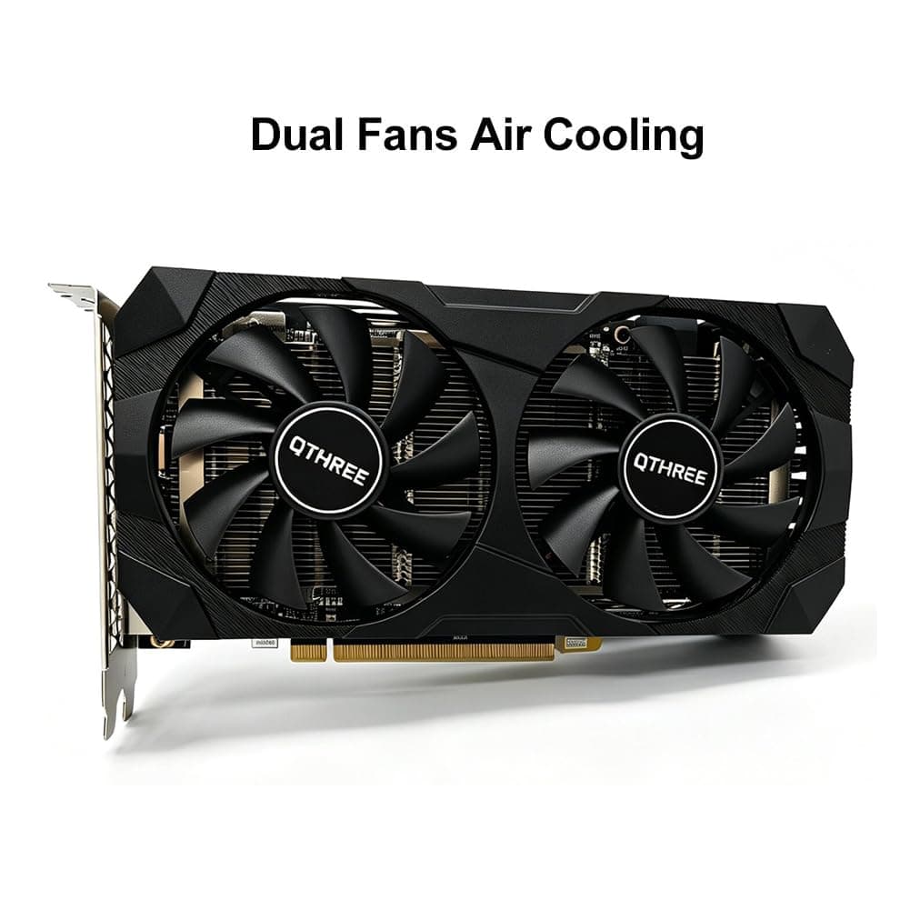 QTHREE Radeon RX 560 XT 8GB GDDR5 128-bit Grafikkarte, HDMI, DVI-D, DisplayPort, Grafikkarten PC für Gaming, GPU, PCI Express x16, DirectX 12, 6 PIN Power Supply RX 560 XT 8G DP/HDMI/DVI Bild 4