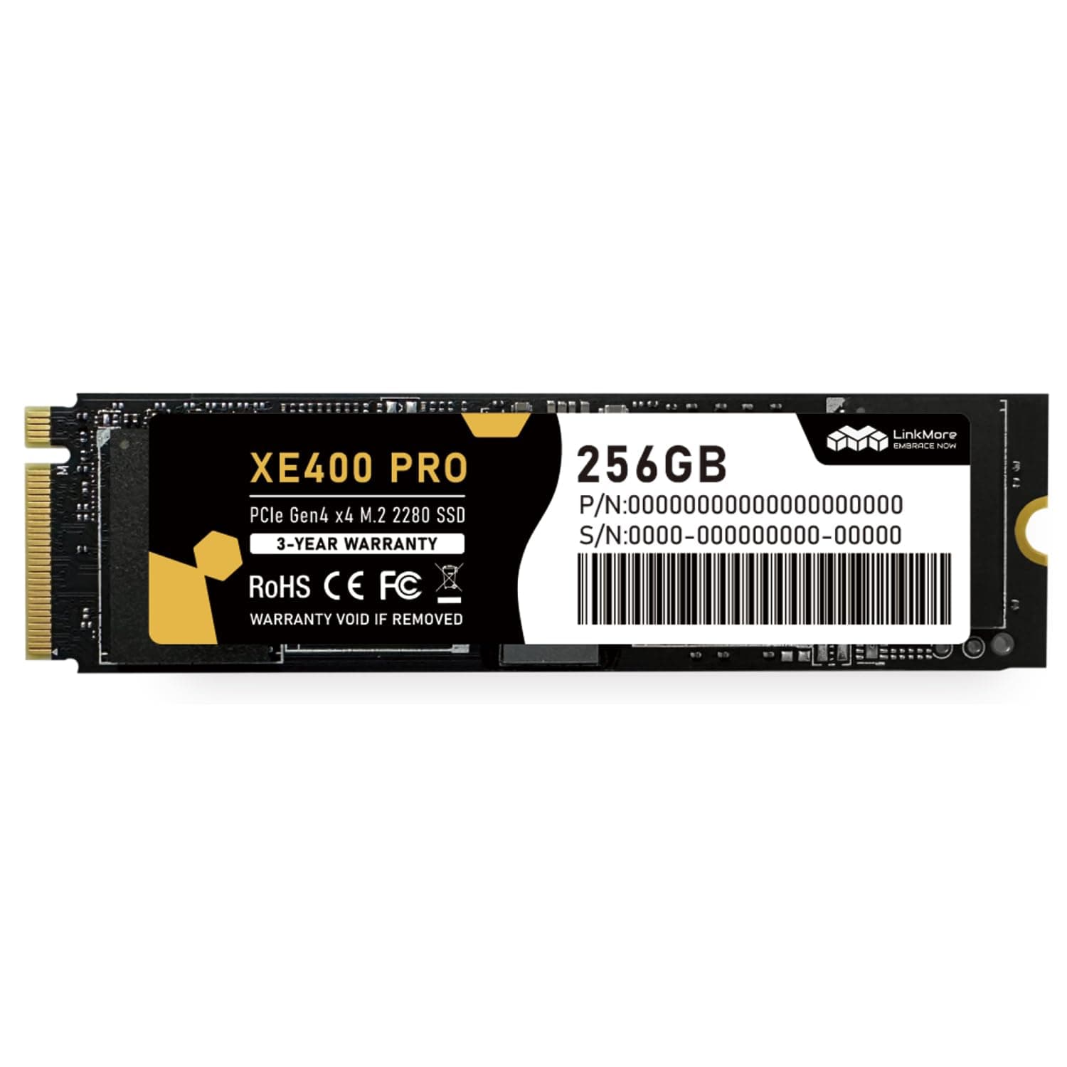 LinkMore XE400 Pro 256GB NVMe SSD M.2 2280, PCIe Gen4 x4 (PCIe 4.0) interne SSD, bis zu 3600 MB/s Lesen und 1500 MB/s Schreiben, für Geräte mit M.2 2280 NVMe-Steckplatz 256GB PCIe4.0-XE400 PRO