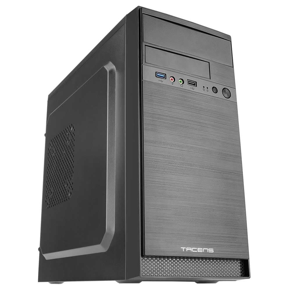 Tacens Anima AC4 - PC Gehäuse, Mini Tower, microATX, Aluminiumoberfläche, USB 3.0