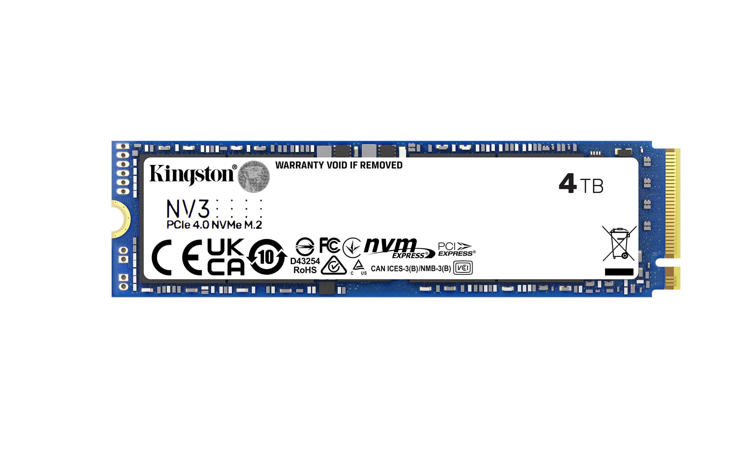Kingston 4000 GB NV3 M.2 2280 PCIe 4.0 NVMe SSD 4TB 2280