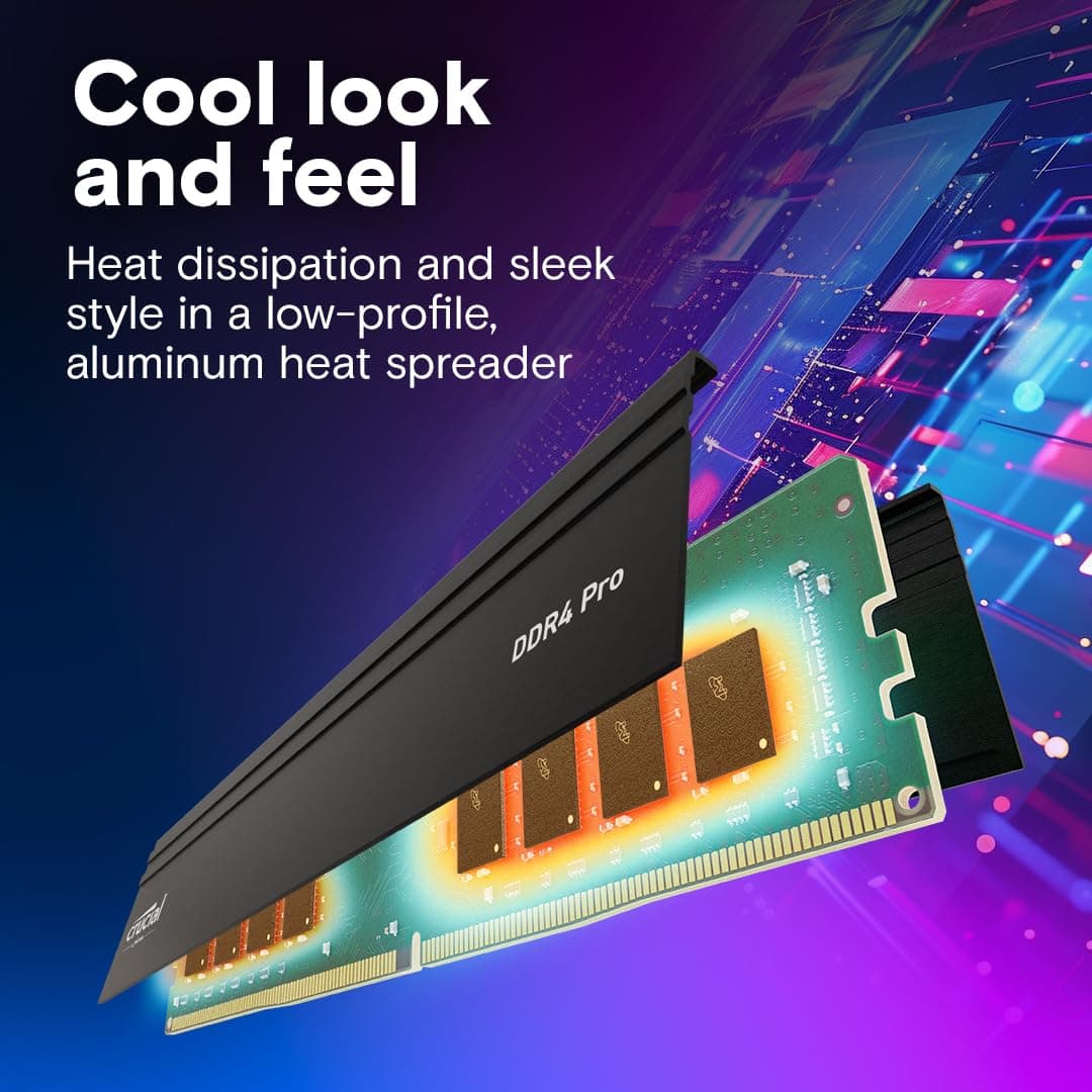 Crucial Pro DDR4 RAM 32GB Kit (2x16GB) 3200MHz, Intel XMP 2.0, PC Computer Arbeitsspeicher - CP2K16G4DFRA32A 3200MHz (Pro) 32GB (2x16GB) Bild 7
