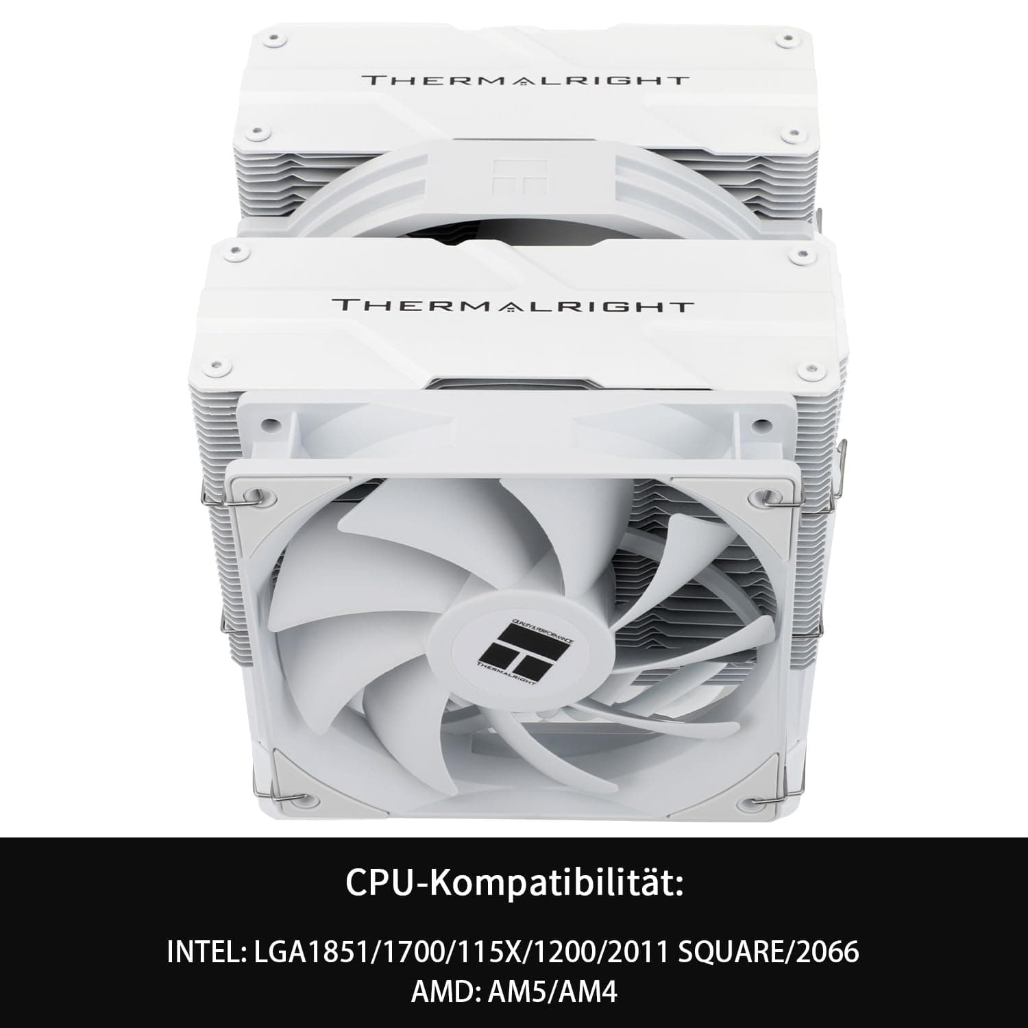 Thermalright Peerless Assassin 140 Weiß CPU-Luftkühler, 6 Heatpipes, Dual-PWM-Lüfter und Doppeltürme, 158 mm hohe CPU-Kühlung mit oberer Abdeckung, für AM4 / AM5 und Intel LGA 1851/1700/1150/1151/1200 PA140 White Bild 5