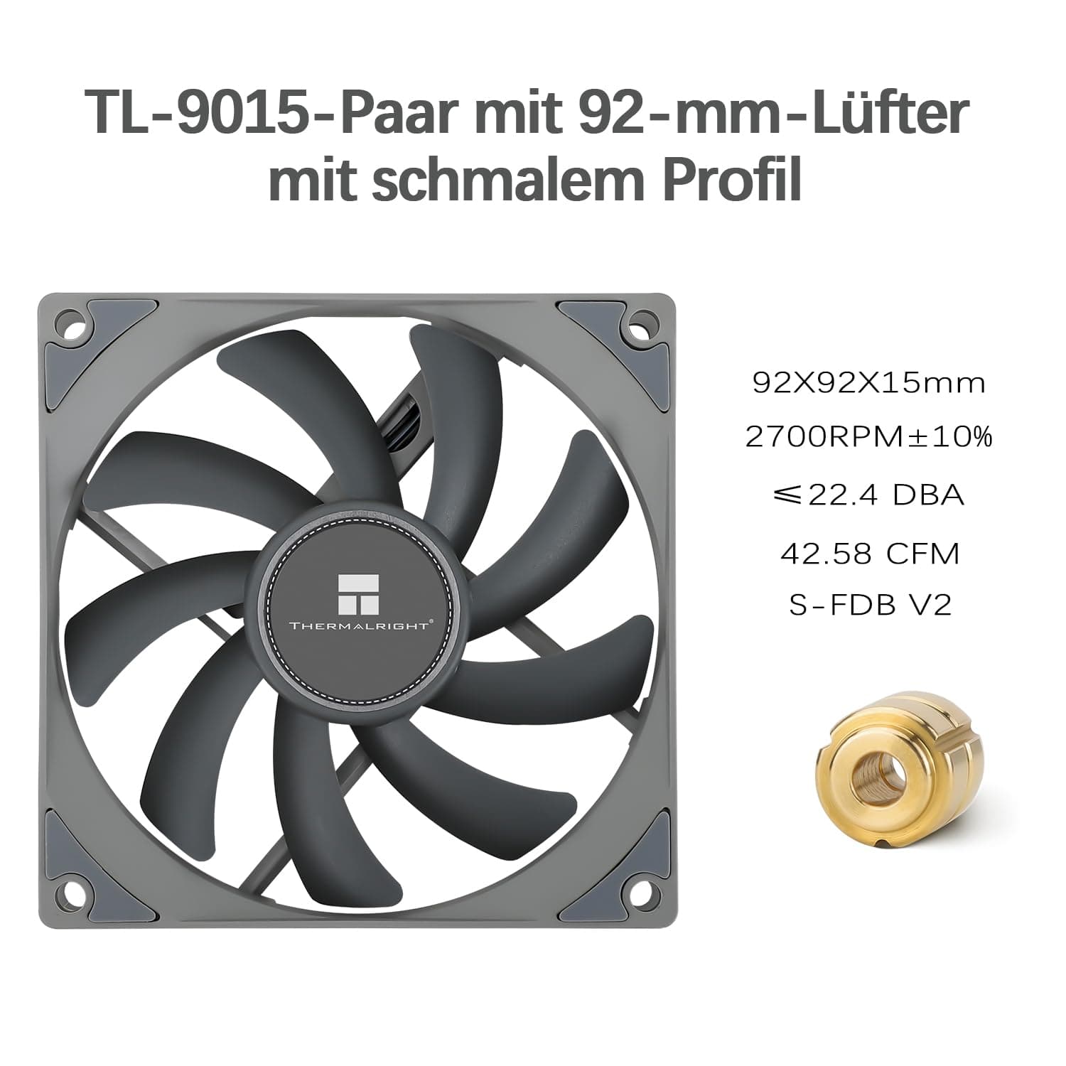 TR-Thermalright AXP90 X36 CPU Kühler-4 Heatpipes, leiser 92mm Low Profile Lüfter-2700U/min, für AM4/AM5,Intel LGA1851/1700/115x/1200,Niedriges Profil ITX PC Kühler Bild 5