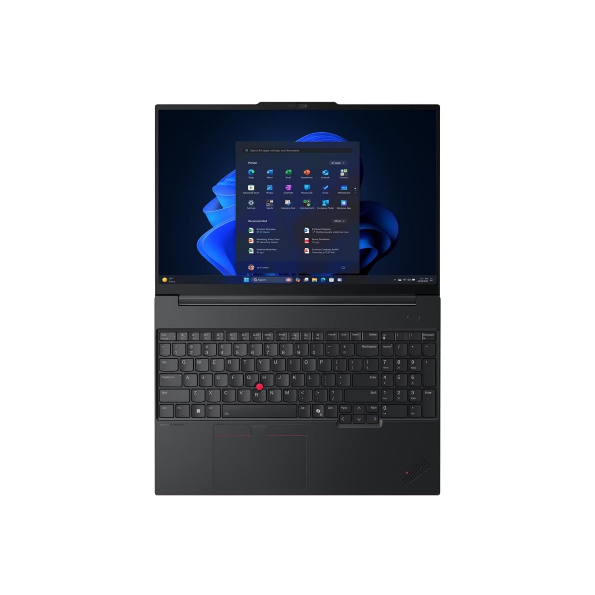 Lenovo ThinkPad E16 Gen 3 22AY - 180°-Scharnierdesign - Intel Core Ultra 7 258V - Win 11 Pro - Intel Arc Graphics 140V - 32GB RAM - 1TB SSD - 16" IPS 2560 x 1600 - Wi-Fi 6E, Bluetooth - Schwarz Bild 7